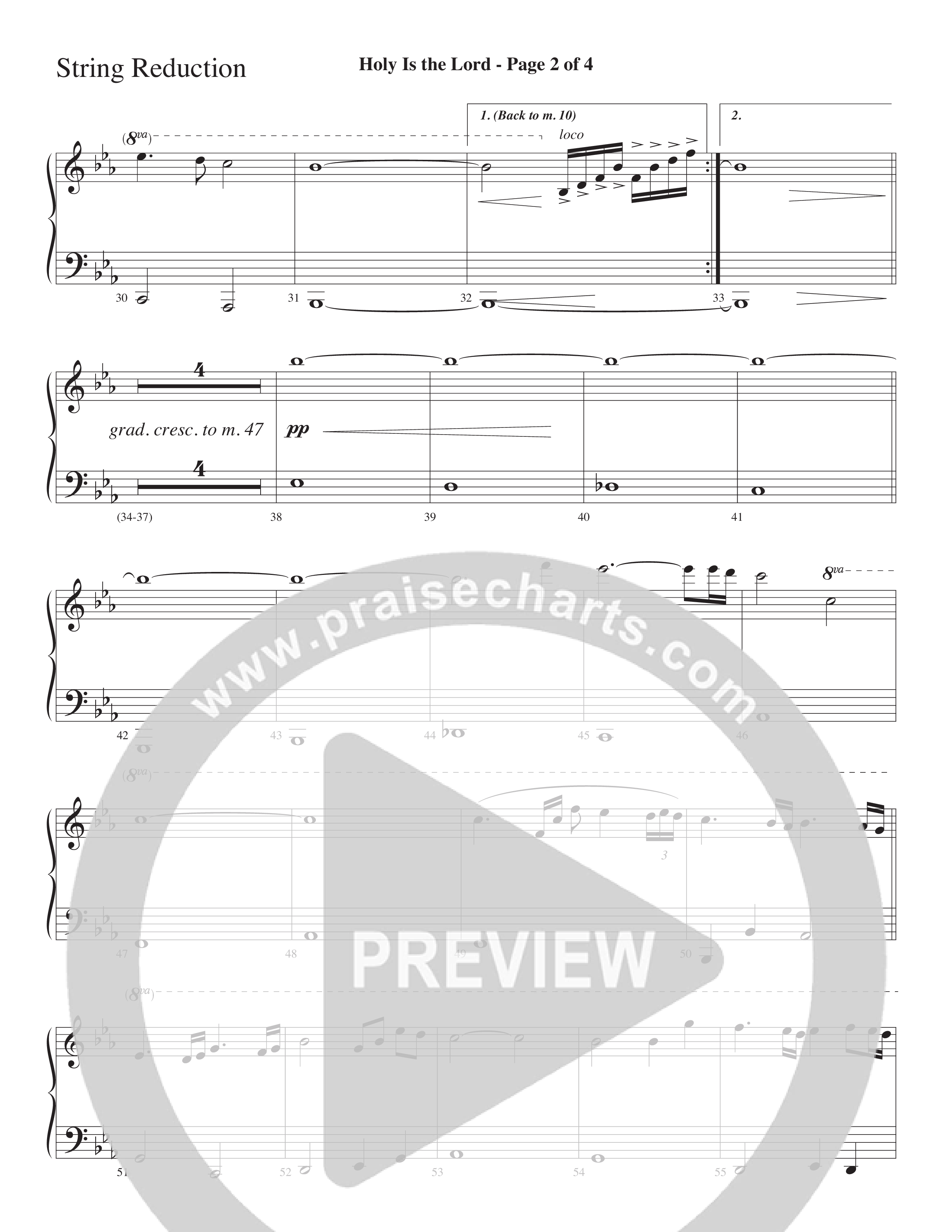 Holy Is The Lord (Choral Anthem SATB) String Reduction (Word Music Choral / Arr. Lari Goss)