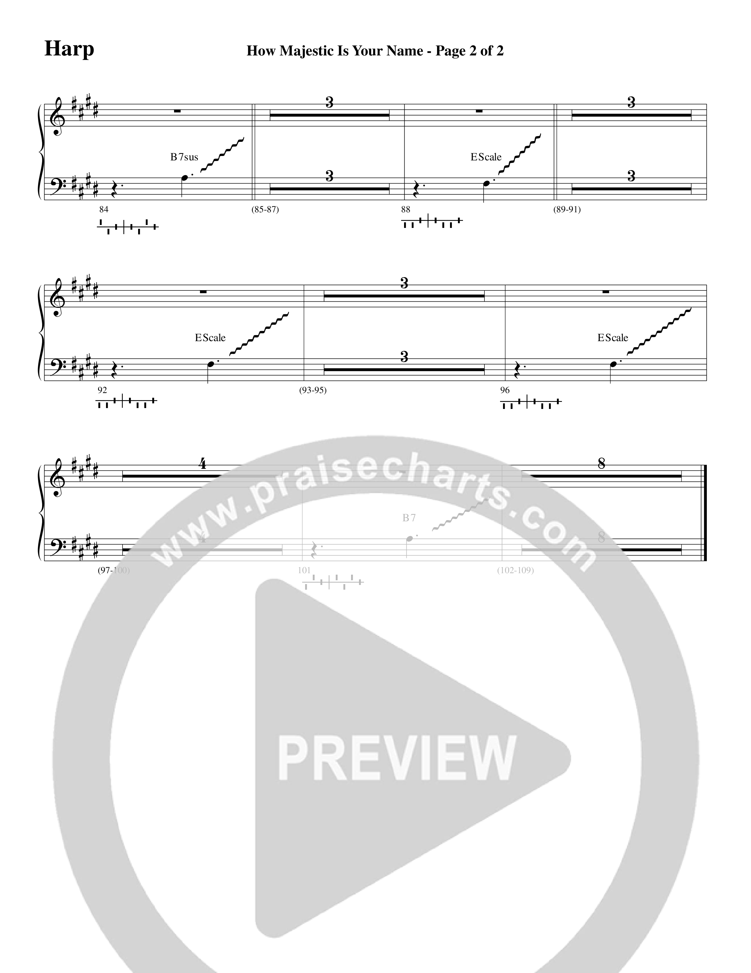 How Majestic Is Your Name (Choral Anthem SATB) Harp (Word Music Choral / Arr. Lari Goss / Regi Stone)