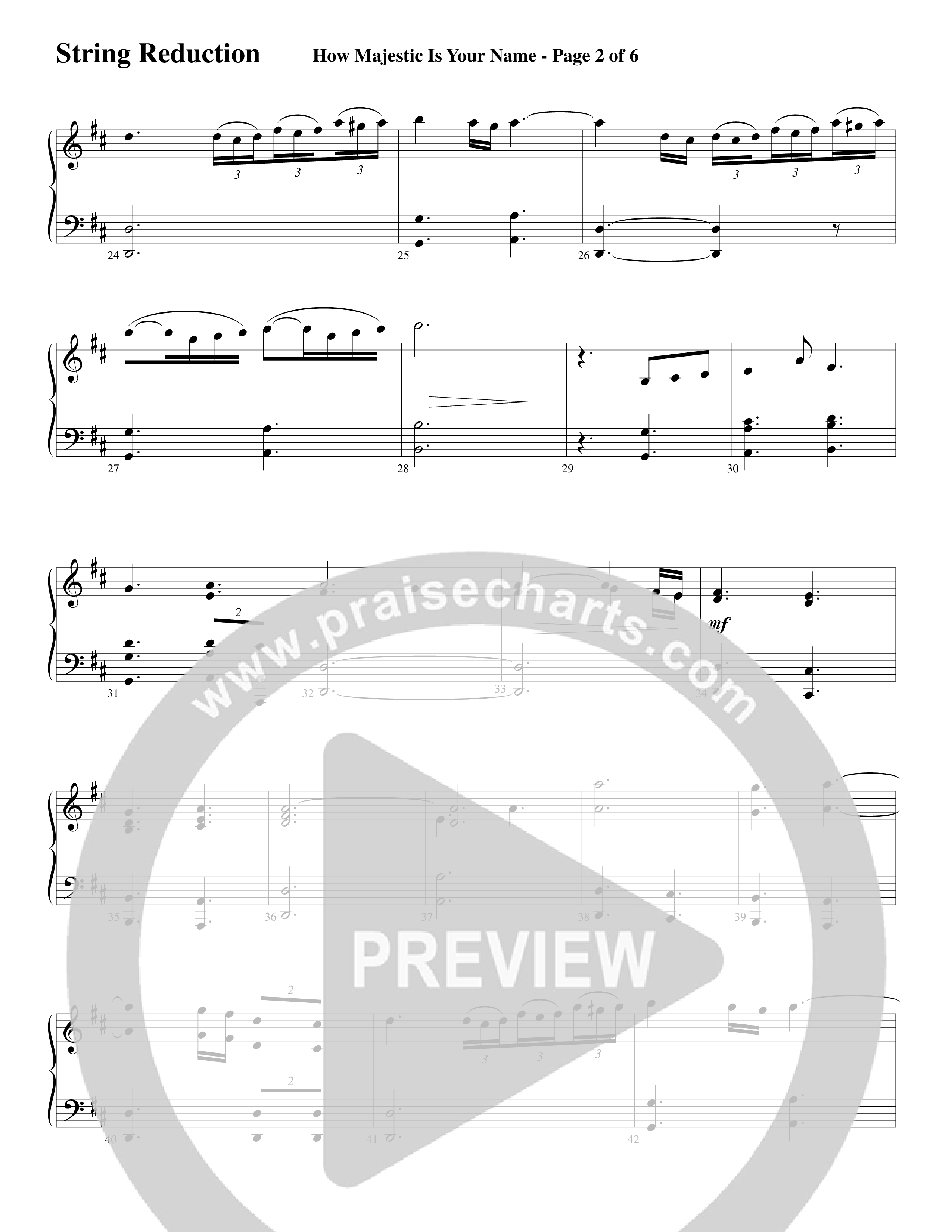 How Majestic Is Your Name (Choral Anthem SATB) String Reduction (Word Music Choral / Arr. Lari Goss / Regi Stone)