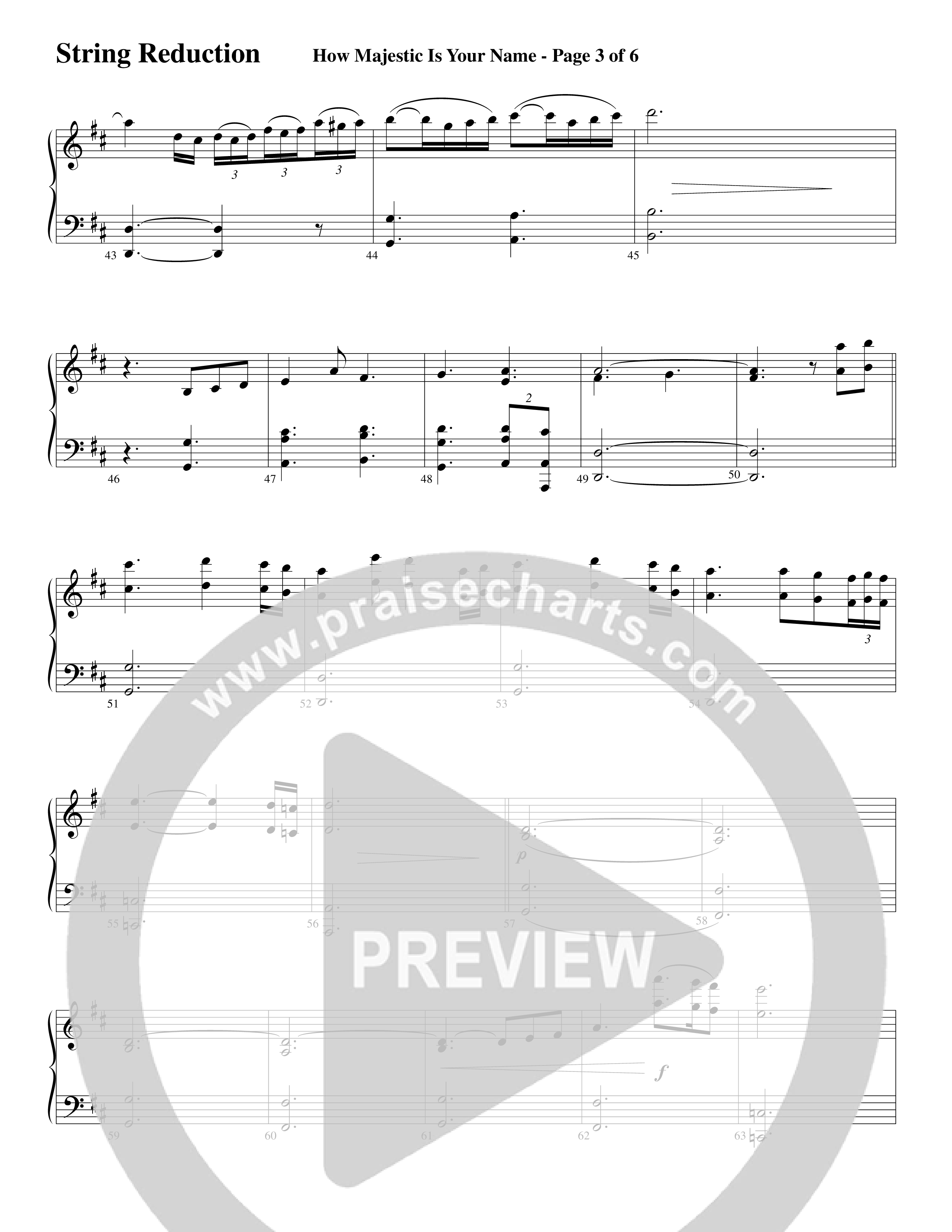 How Majestic Is Your Name (Choral Anthem SATB) String Reduction (Word Music Choral / Arr. Lari Goss / Regi Stone)