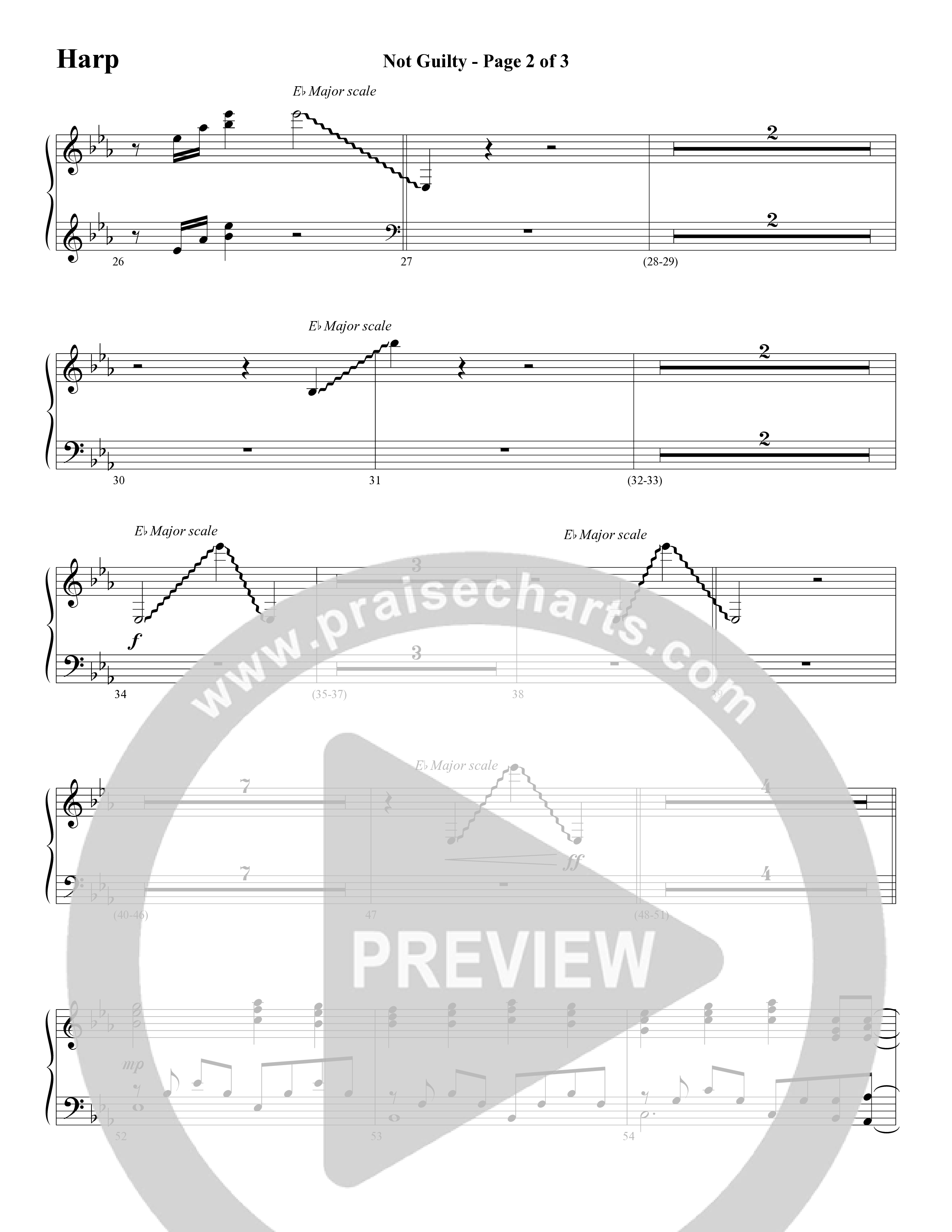 Not Guilty (Choral Anthem SATB) Harp (Word Music Choral / Arr. David T. Clydesdale)