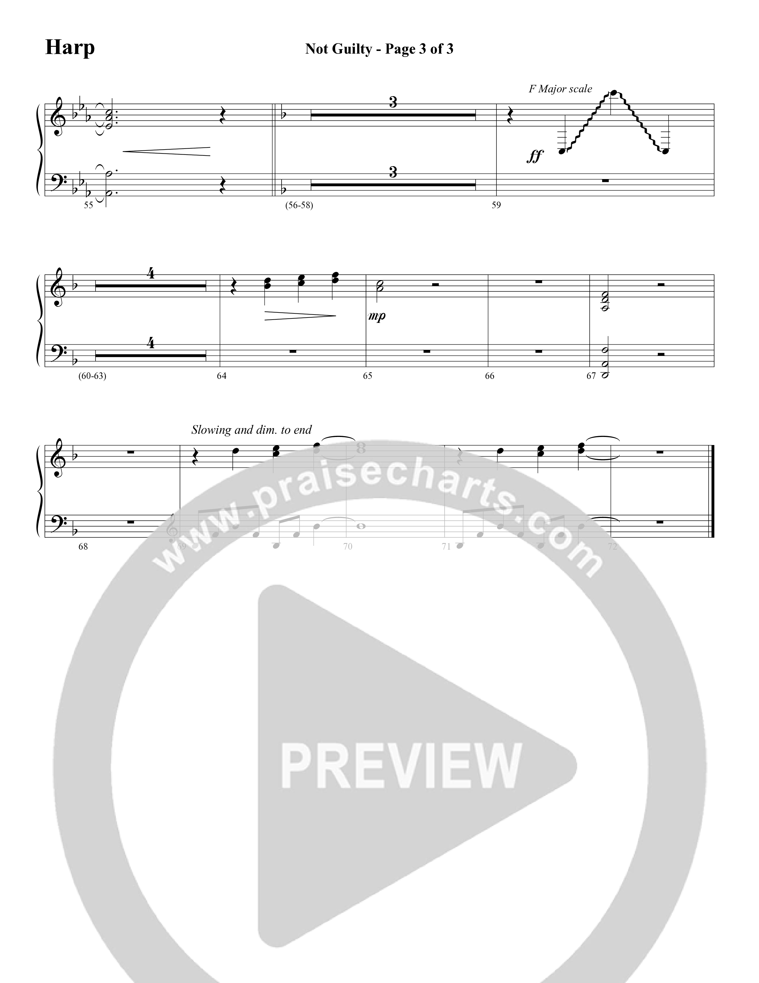 Not Guilty (Choral Anthem SATB) Harp (Word Music Choral / Arr. David T. Clydesdale)