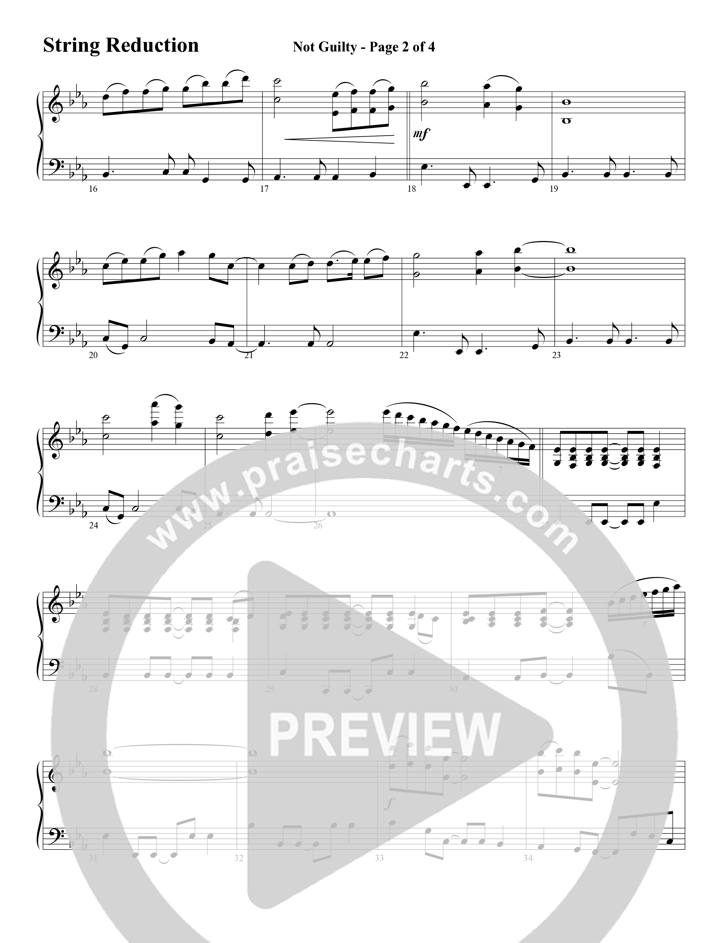 Not Guilty (Choral Anthem SATB) String Reduction (Word Music Choral / Arr. David T. Clydesdale)