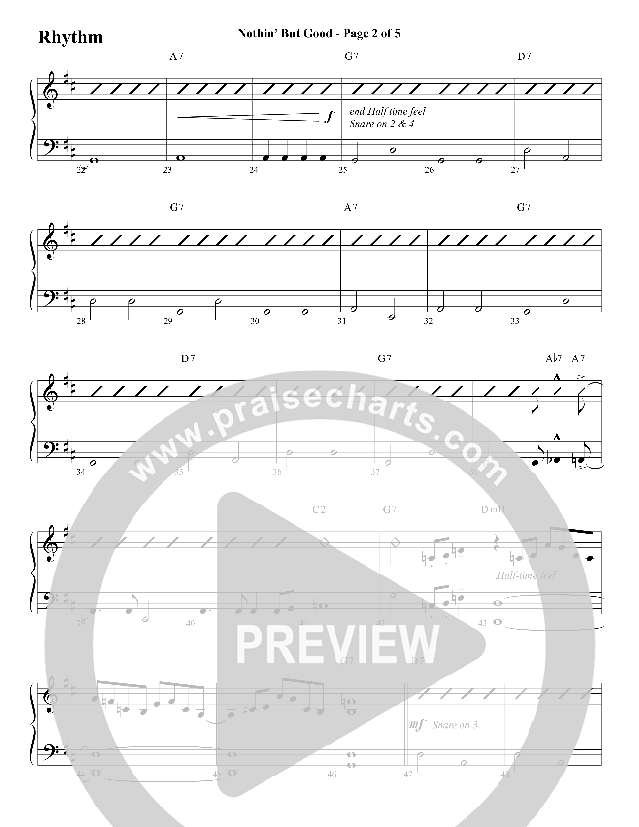 Nothin’ But Good (Choral Anthem SATB) Rhythm Chart (Word Music Choral / Arr. Russell Mauldin)