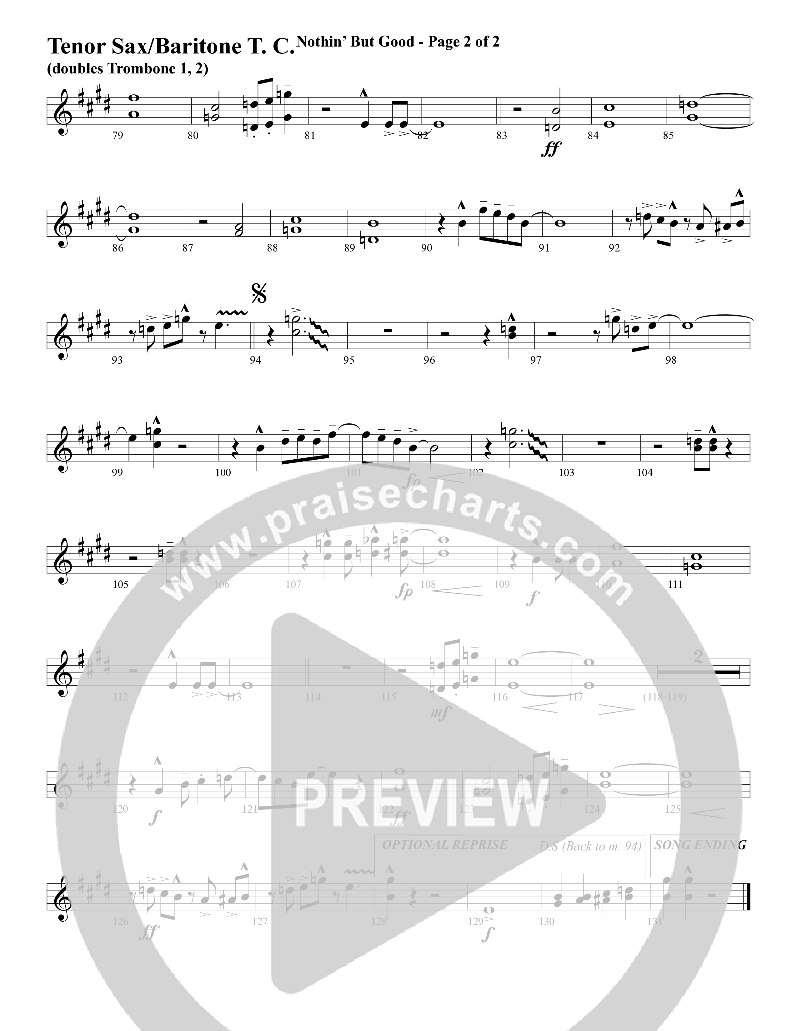 Nothin’ But Good (Choral Anthem SATB) Tenor Sax/Baritone T.C. (Word Music Choral / Arr. Russell Mauldin)