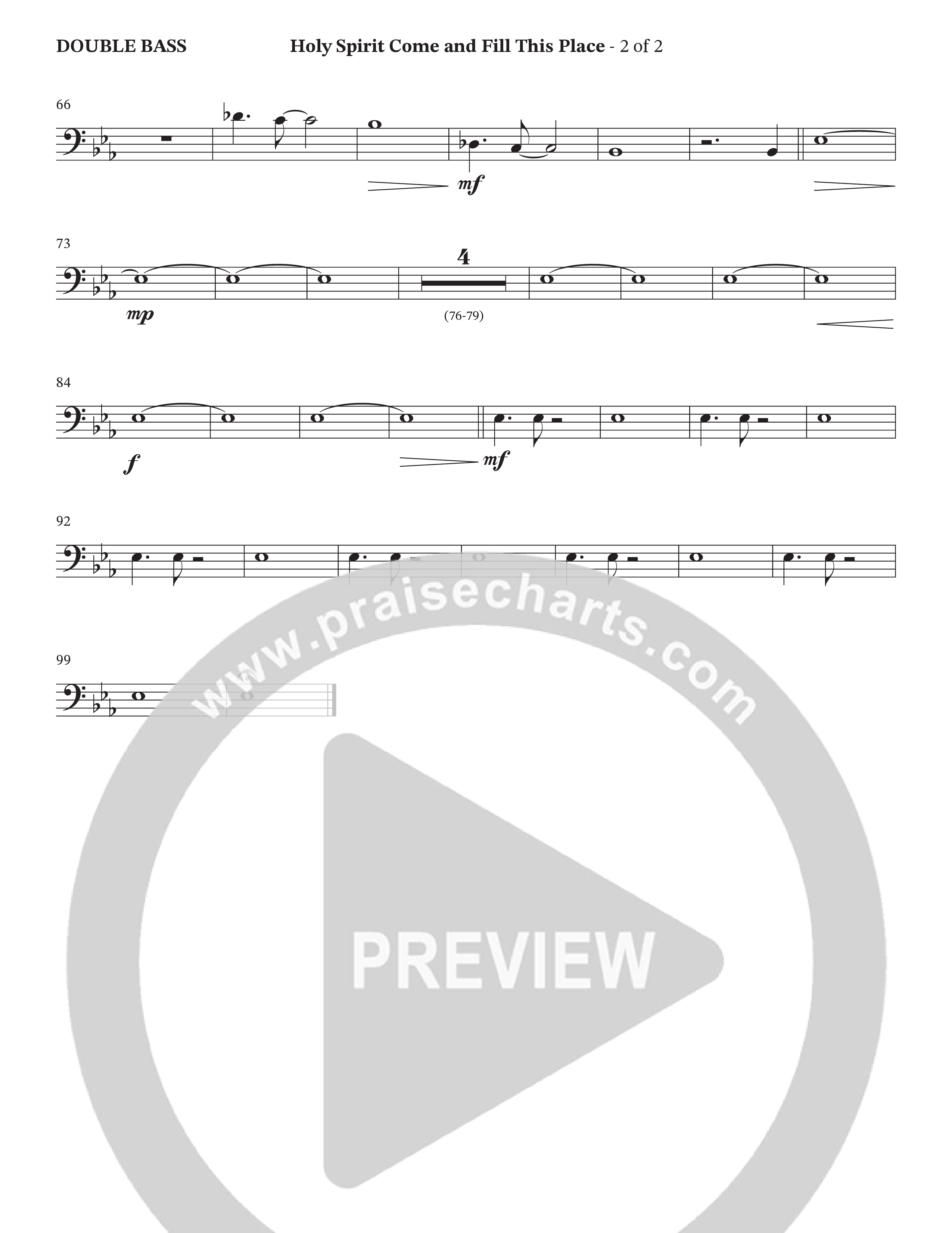 Holy Spirit Come And Fill This Place (Choral Anthem SATB) Double Bass (Cana's Voice / Arr. Wayne Haun)