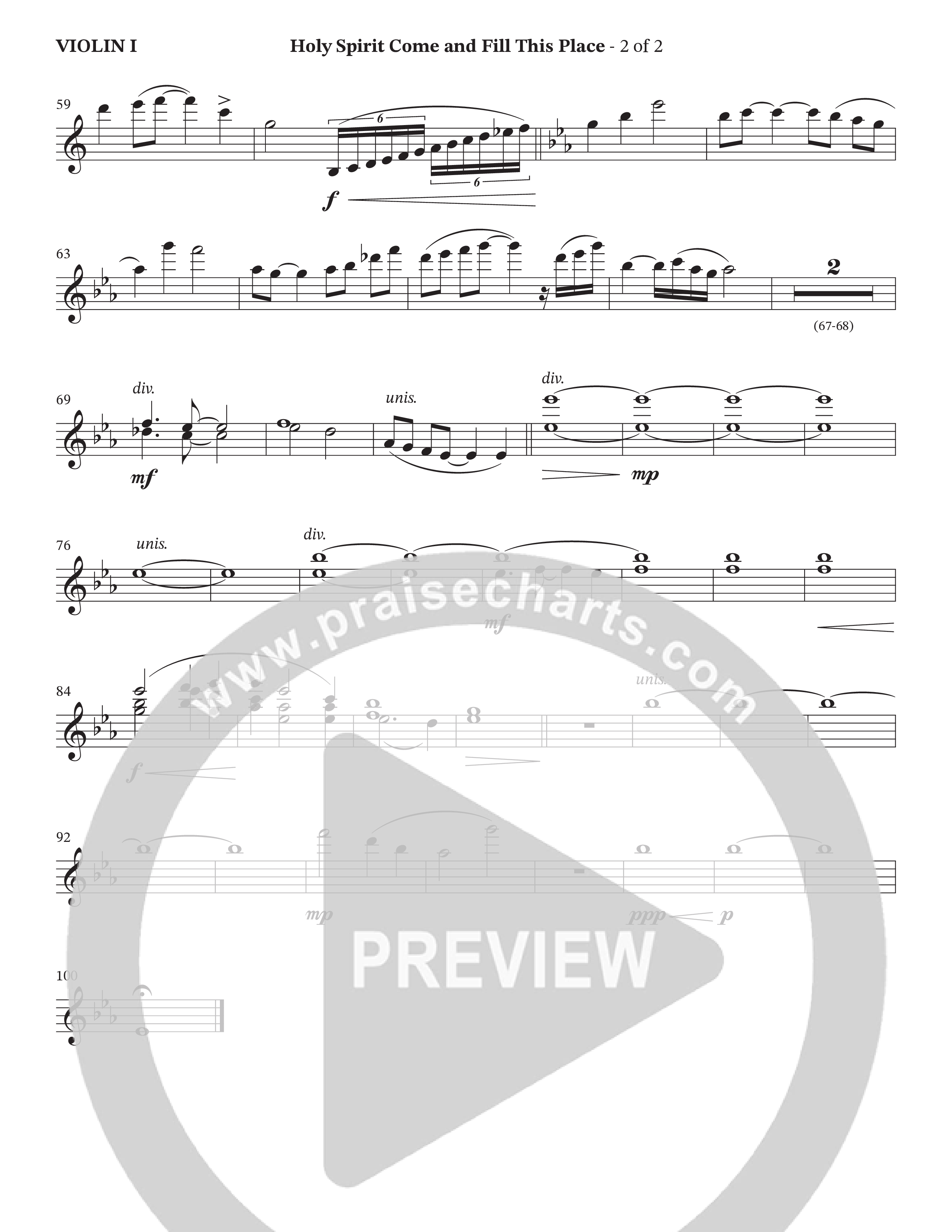 Holy Spirit Come And Fill This Place (Choral Anthem SATB) String Pack (Cana's Voice / Arr. Wayne Haun)