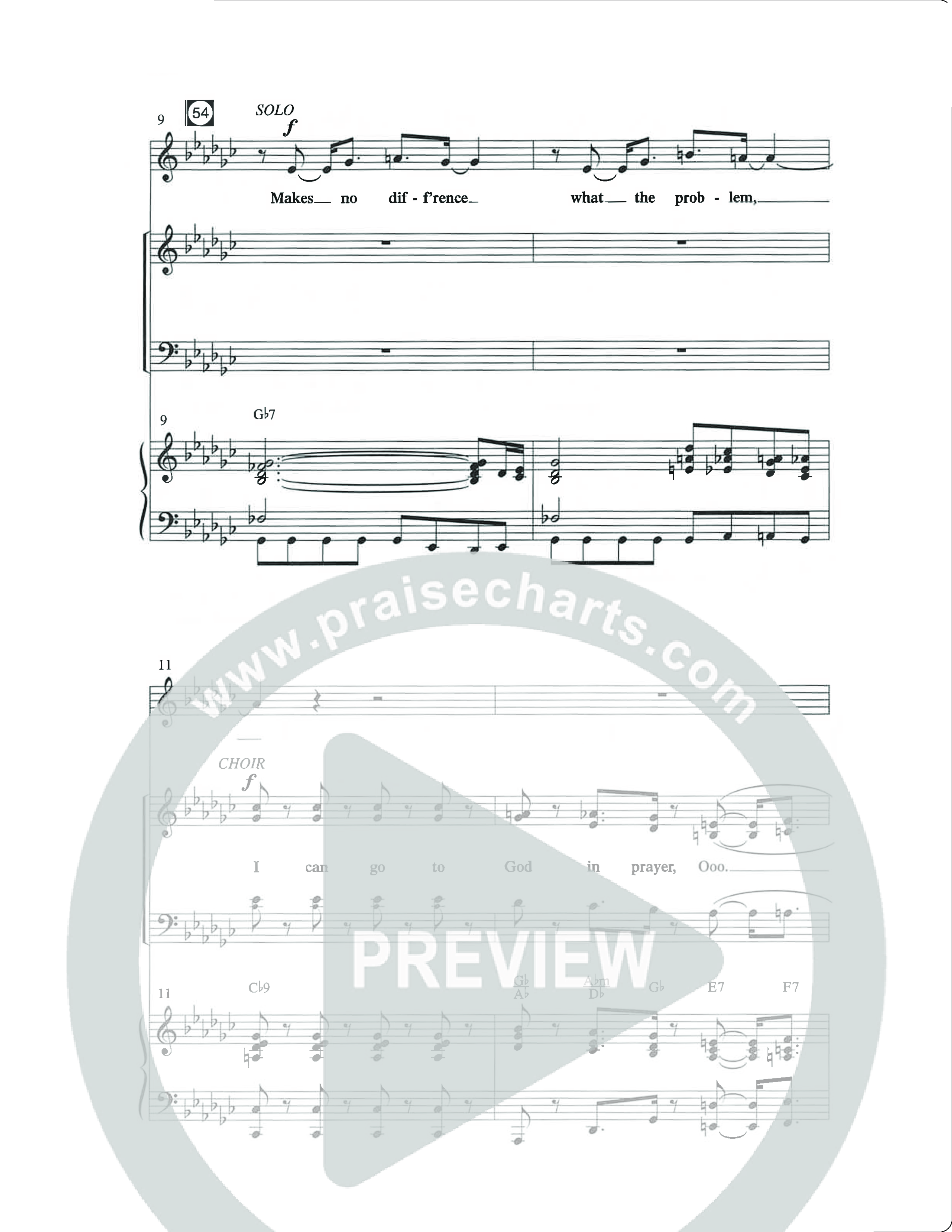 I Can Go To God In Prayer (Choral Anthem SATB) Anthem (SATB/Piano) (The Brooklyn Tabernacle Choir / Arr. Carol Cymbala)