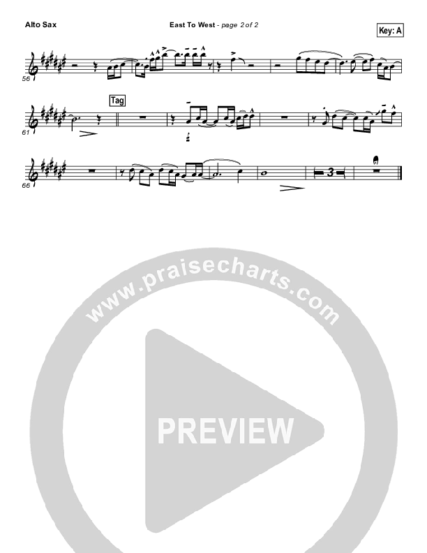 East To West Alto Sax (Casting Crowns)