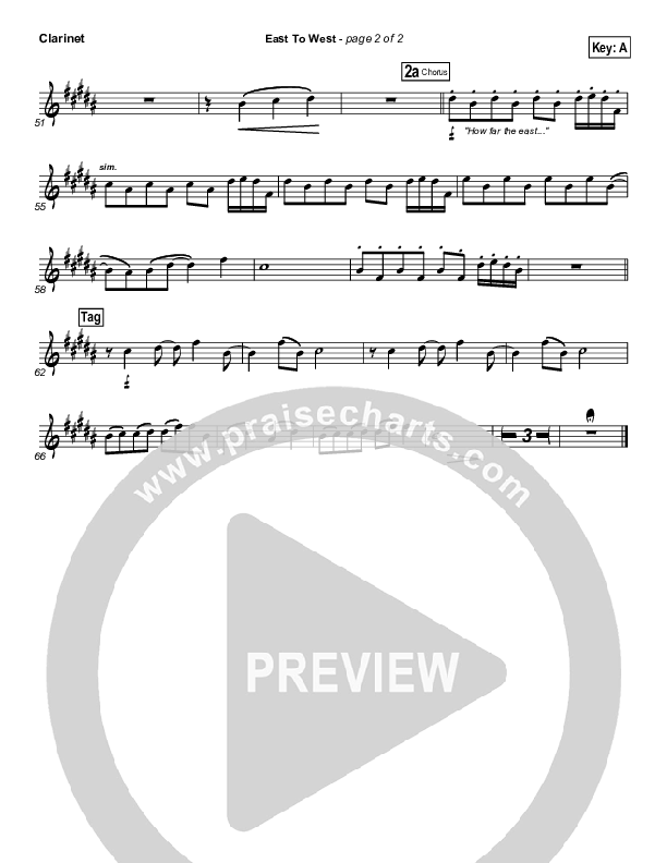 East To West Clarinet (Casting Crowns)
