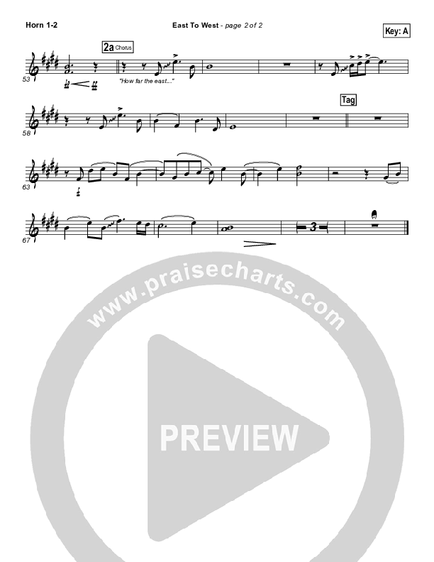 East To West French Horn 1/2 (Casting Crowns)