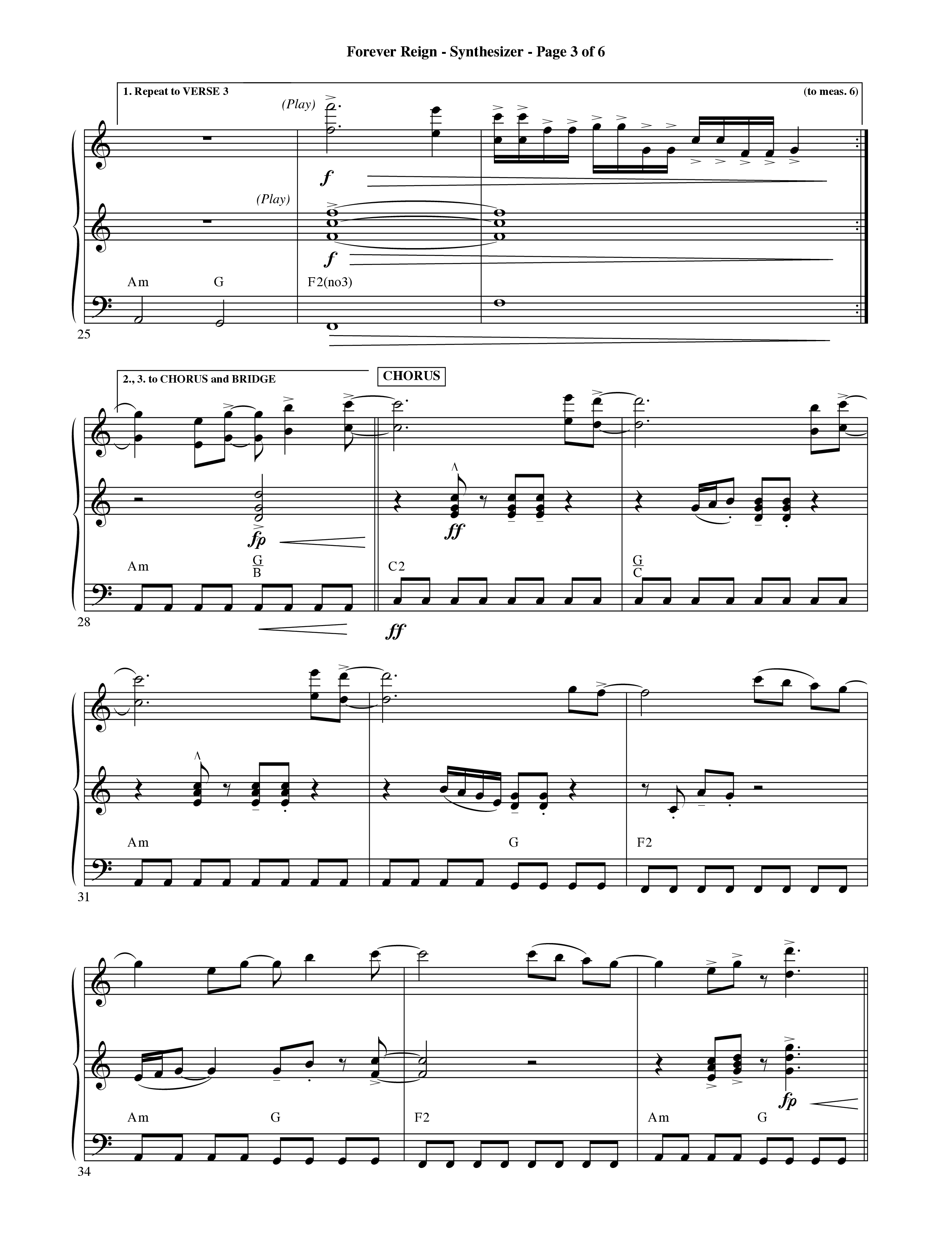 Forever Reign (Choral Anthem SATB) Synth (Word Music Choral / Orch. Michael Lawrence)