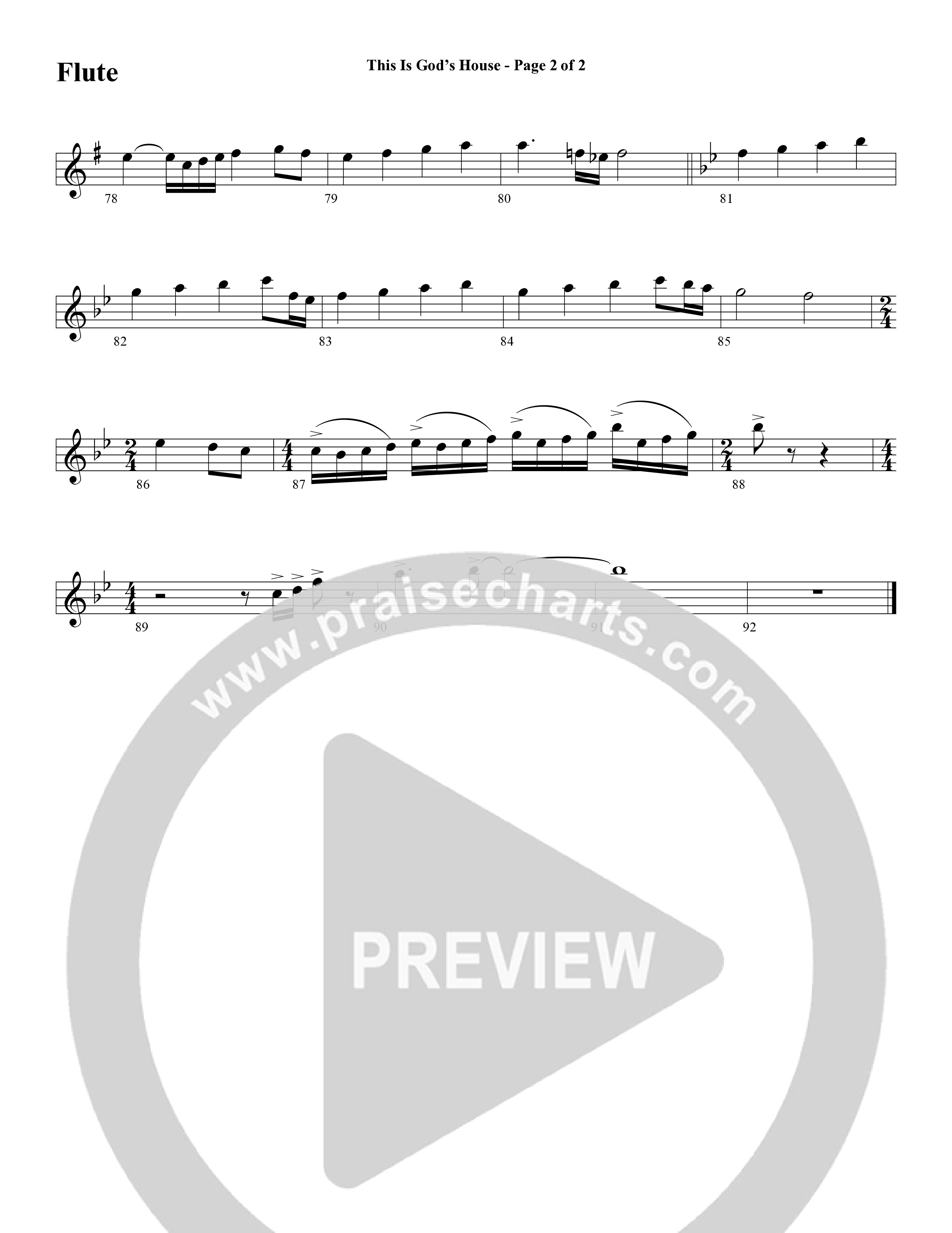 This Is God’s House (Choral Anthem SATB) Flute (Word Music Choral / Arr. Lari Goss / Regi Stone)