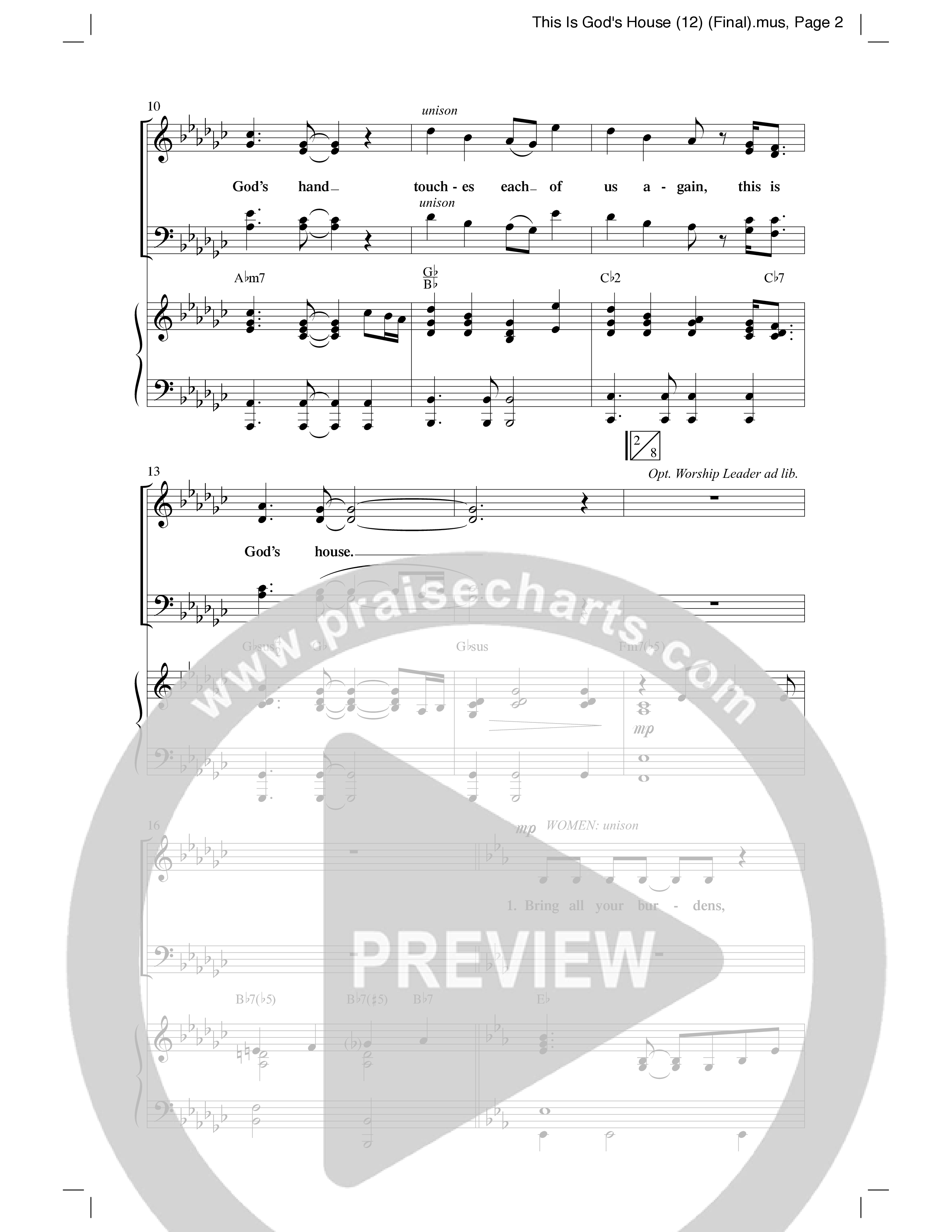 This Is God’s House (Choral Anthem SATB) Anthem (SATB/Piano) (Word Music Choral / Arr. Lari Goss / Regi Stone)