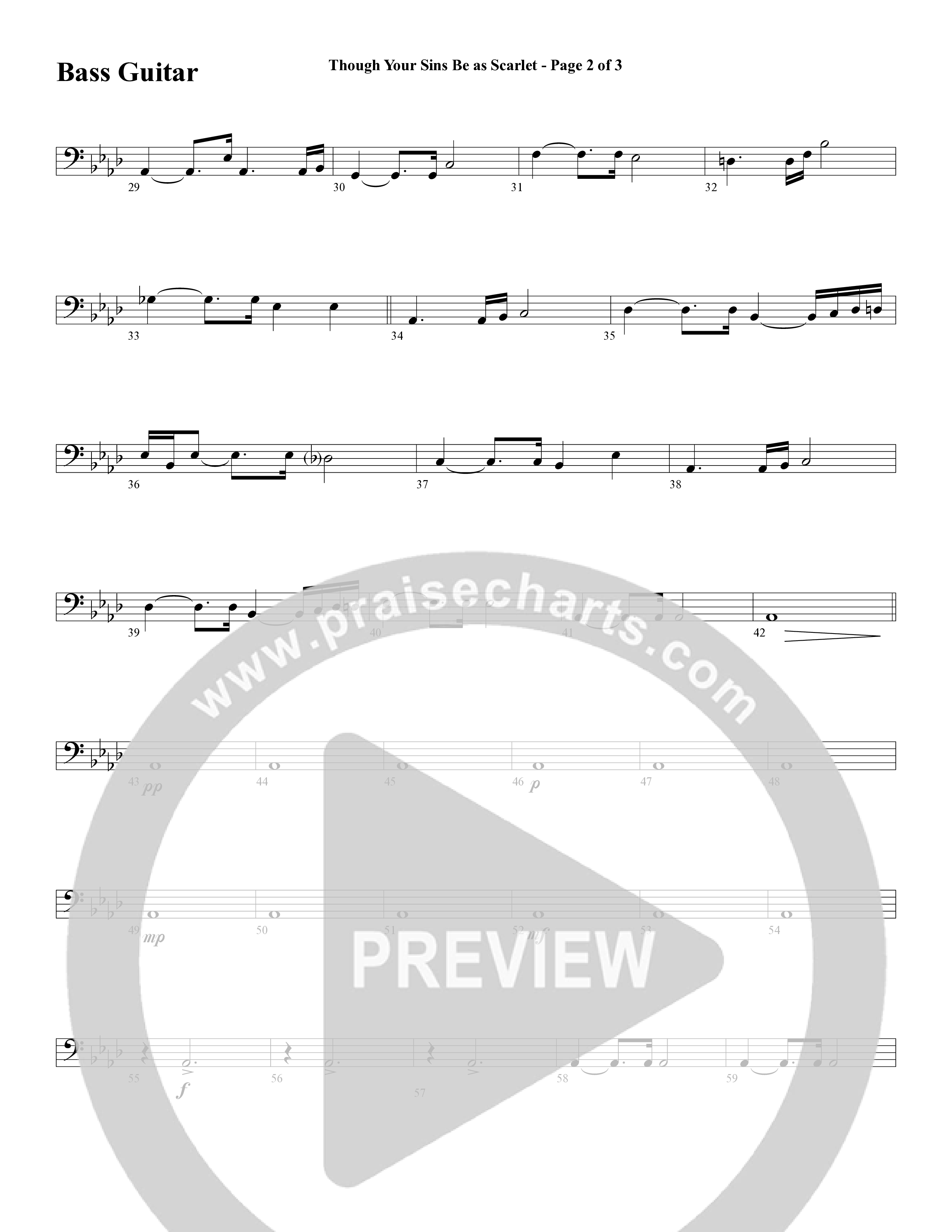 Though Your Sins Be as Scarlet (Choral Anthem SATB) Bass Guitar (Word Music Choral / Geron Davis / Elizabeth Goodine / Wayne Goodine)