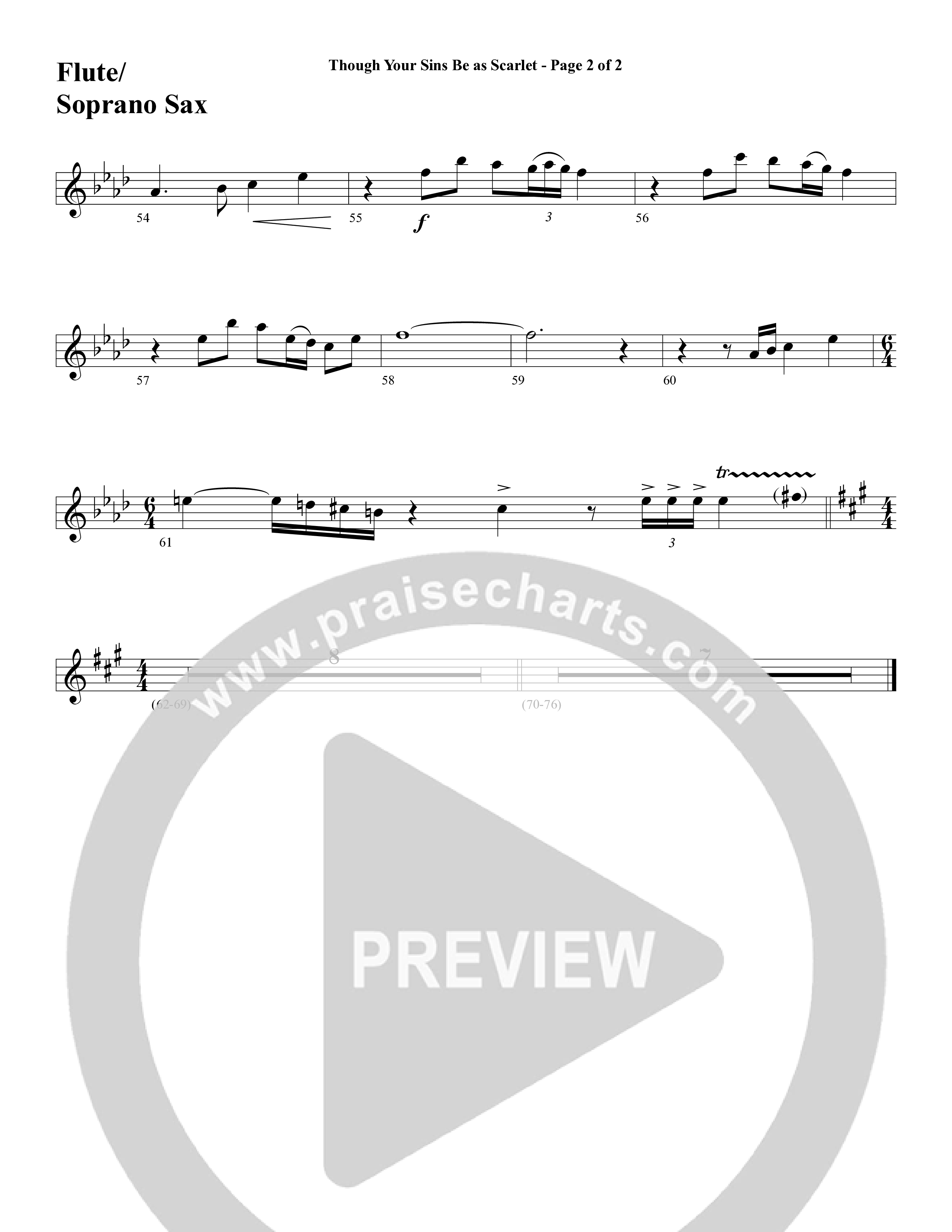 Though Your Sins Be as Scarlet (Choral Anthem SATB) Flute (Word Music Choral / Geron Davis / Elizabeth Goodine / Wayne Goodine)