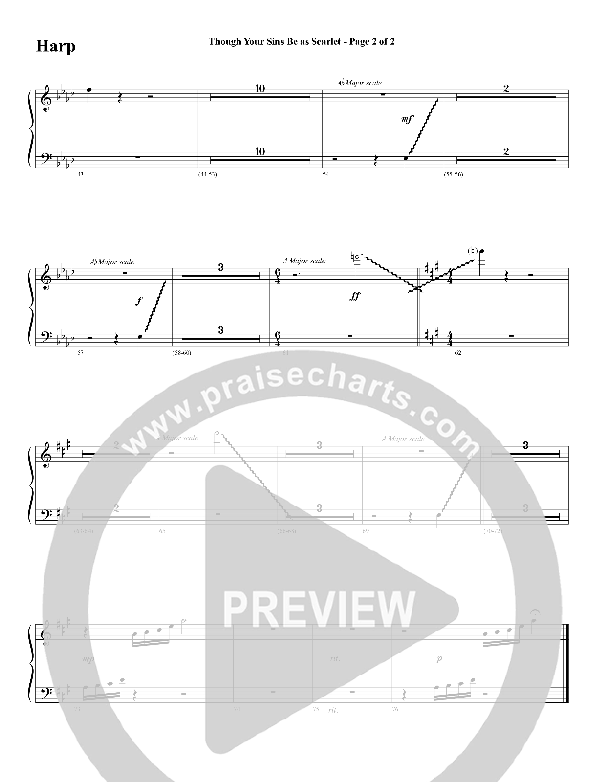 Though Your Sins Be as Scarlet (Choral Anthem SATB) Harp (Word Music Choral / Geron Davis / Elizabeth Goodine / Wayne Goodine)