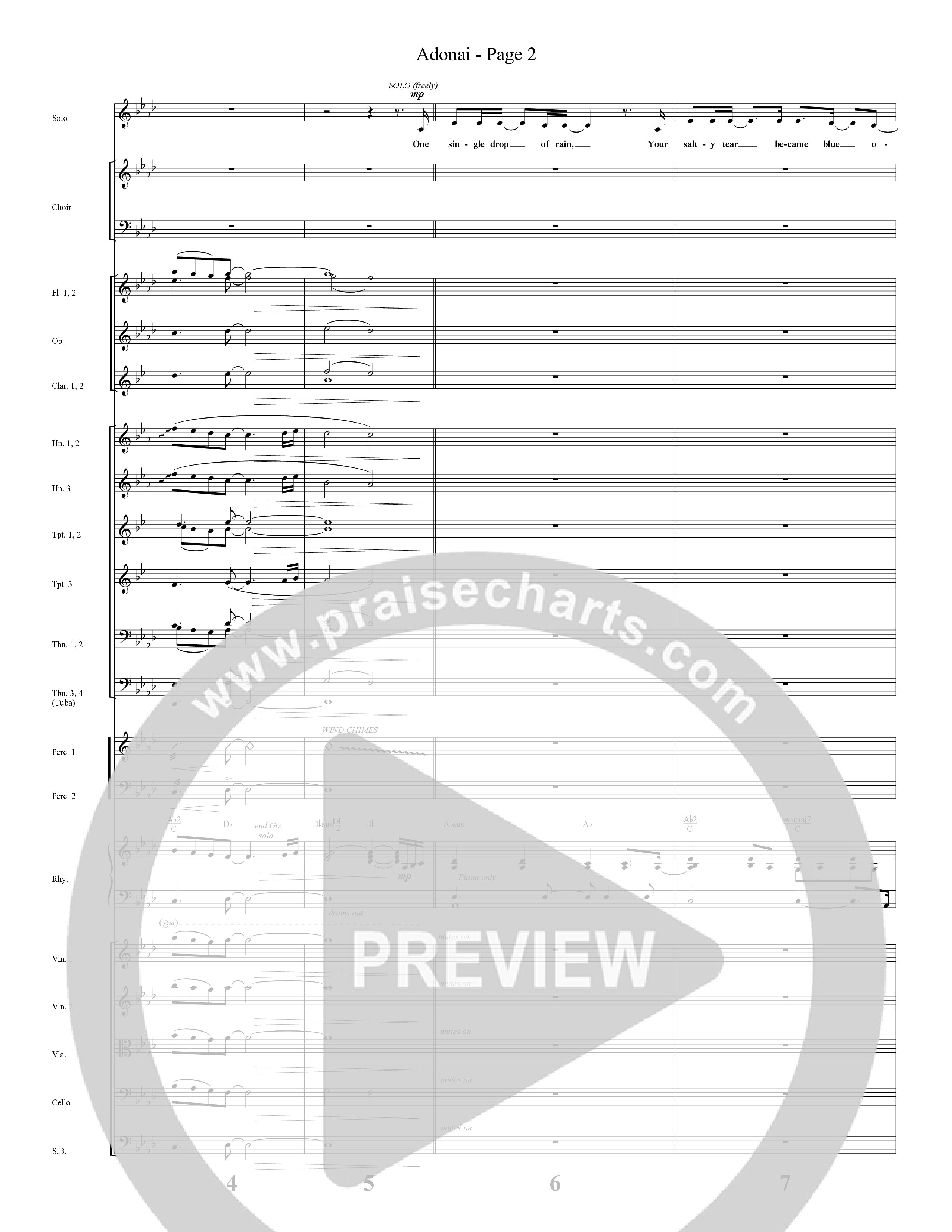 Adonai (Choral Anthem SATB) Orchestration (Word Music Choral / Bradley Knight / Regi Stone)