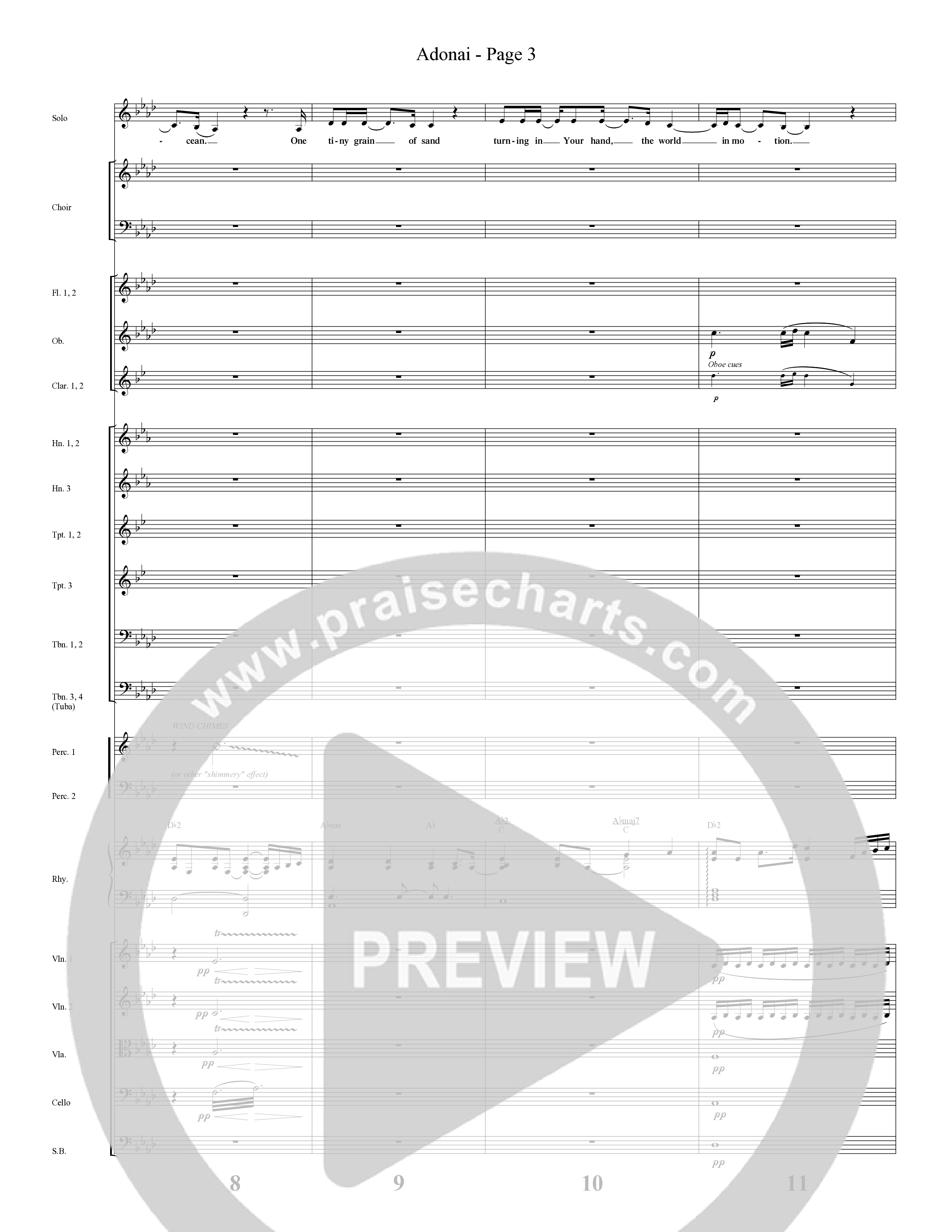 Adonai (Choral Anthem SATB) Orchestration (Word Music Choral / Bradley Knight / Regi Stone)