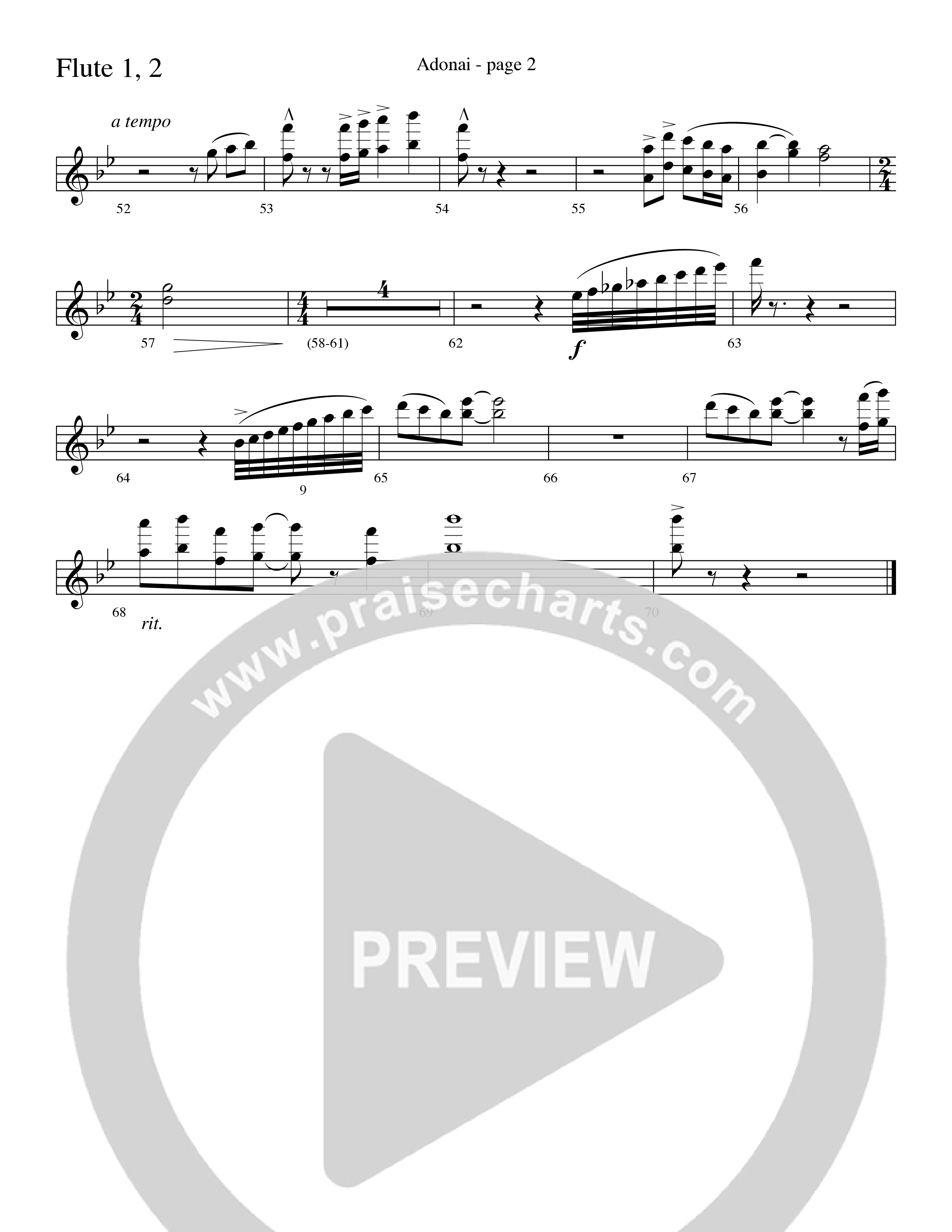 Adonai (Choral Anthem SATB) Flute 1/2 (Word Music Choral / Bradley Knight / Regi Stone)