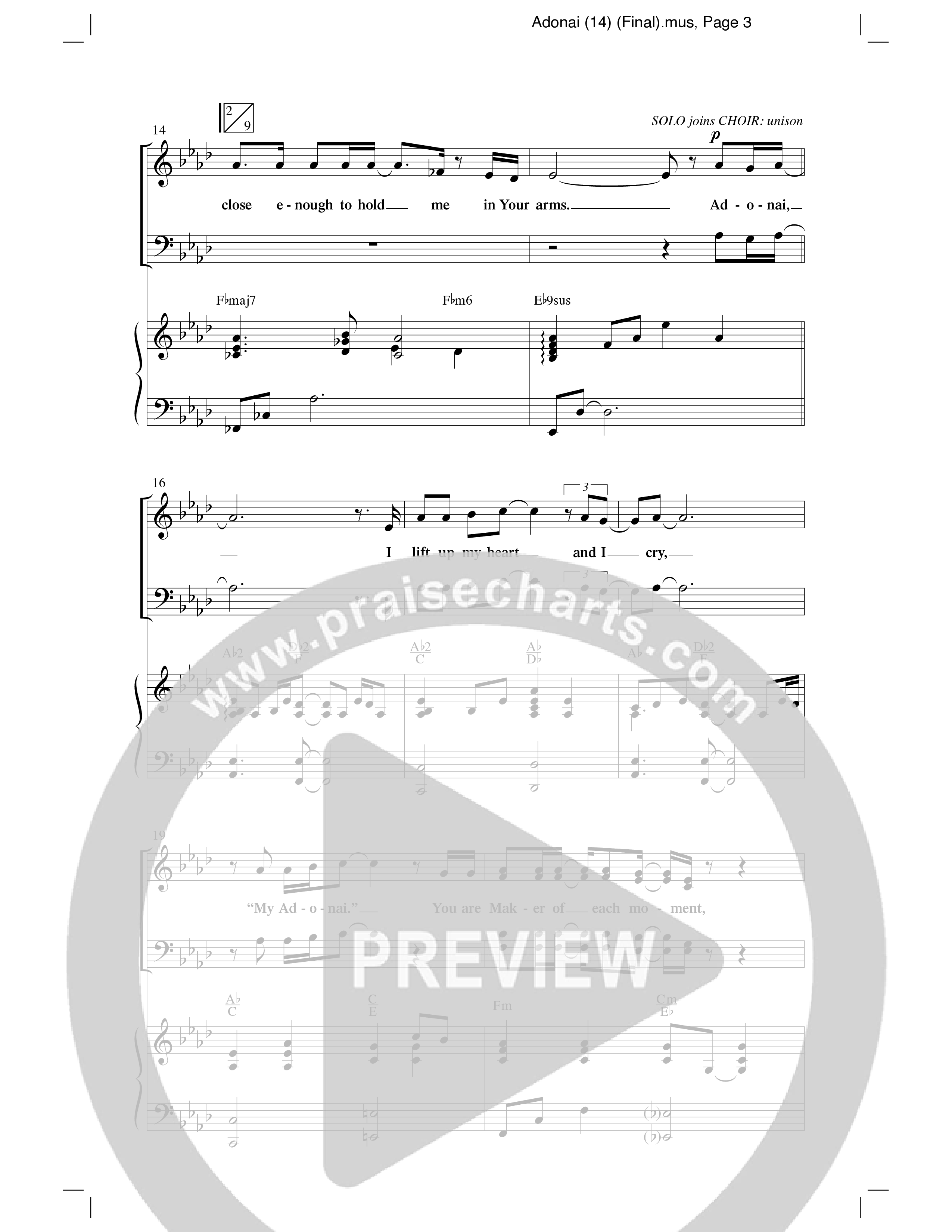 Adonai (Choral Anthem SATB) Anthem (SATB/Piano) (Word Music Choral / Bradley Knight / Regi Stone)