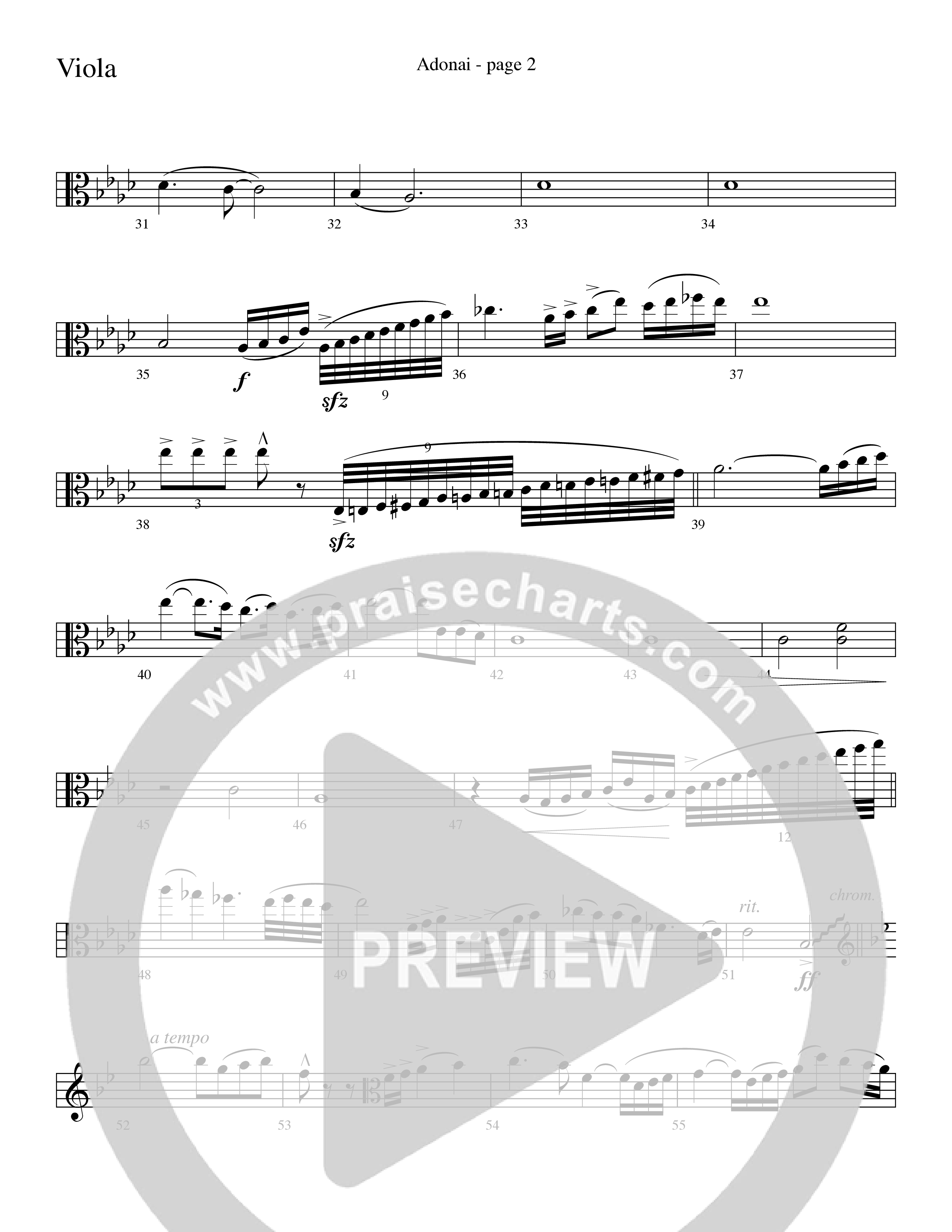 Adonai (Choral Anthem SATB) Viola (Word Music Choral / Bradley Knight / Regi Stone)