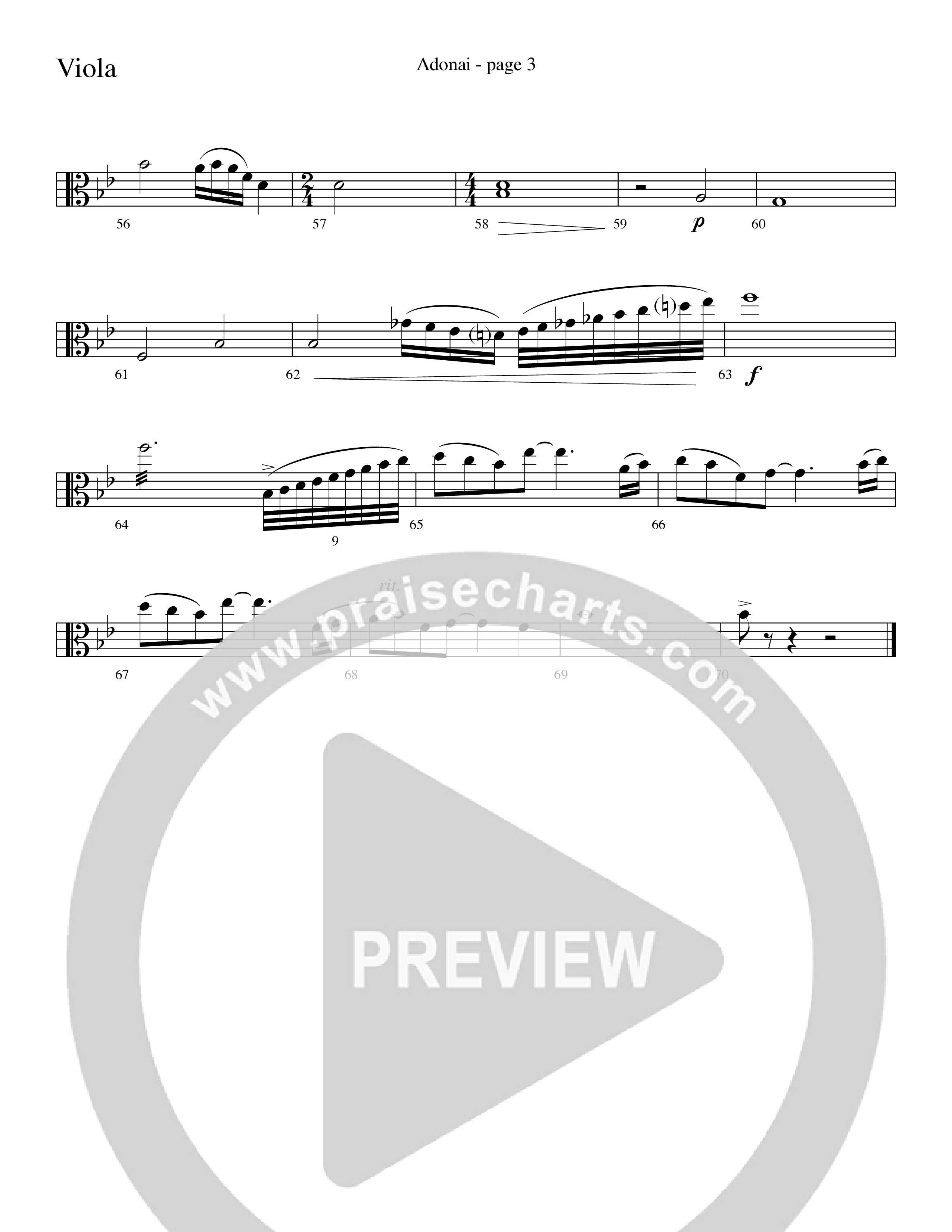 Adonai (Choral Anthem SATB) Viola (Word Music Choral / Bradley Knight / Regi Stone)