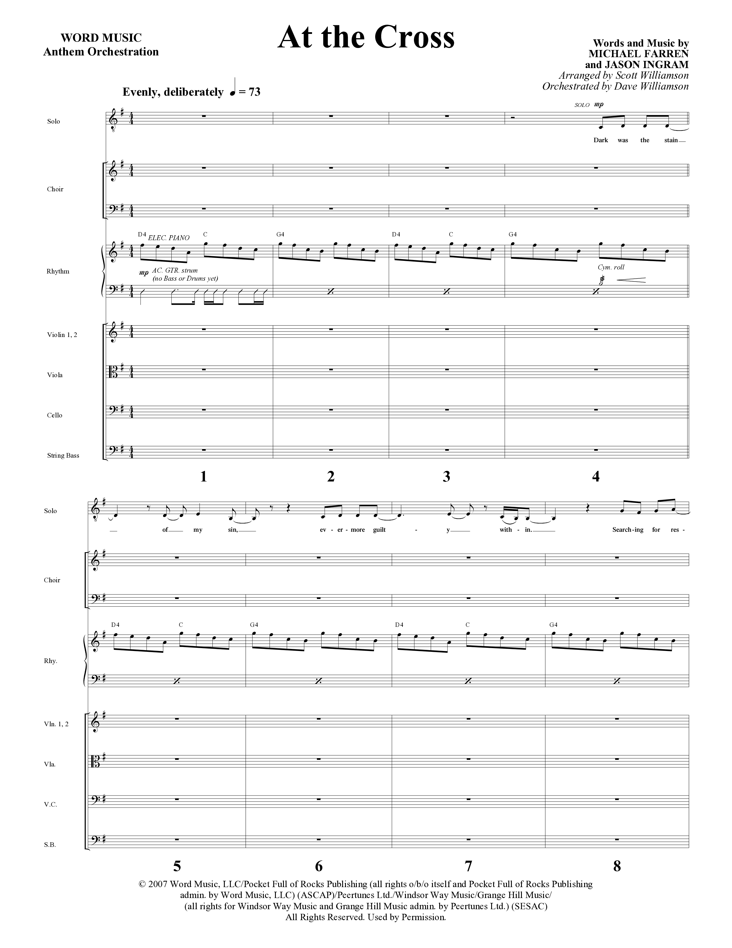 At the Cross (Choral Anthem SATB) Conductor's Score (Word Music Choral)