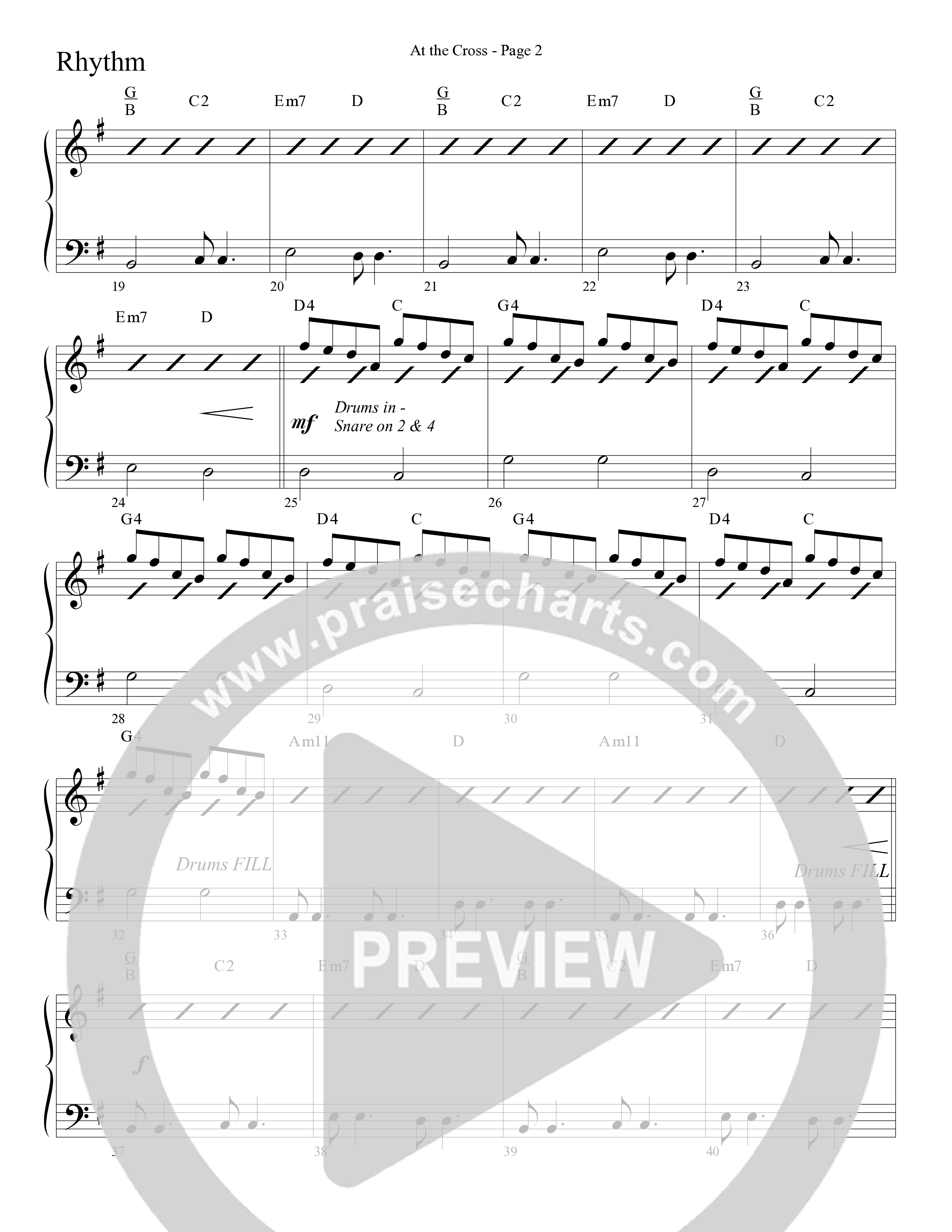 At the Cross (Choral Anthem SATB) Rhythm Chart (Word Music Choral)