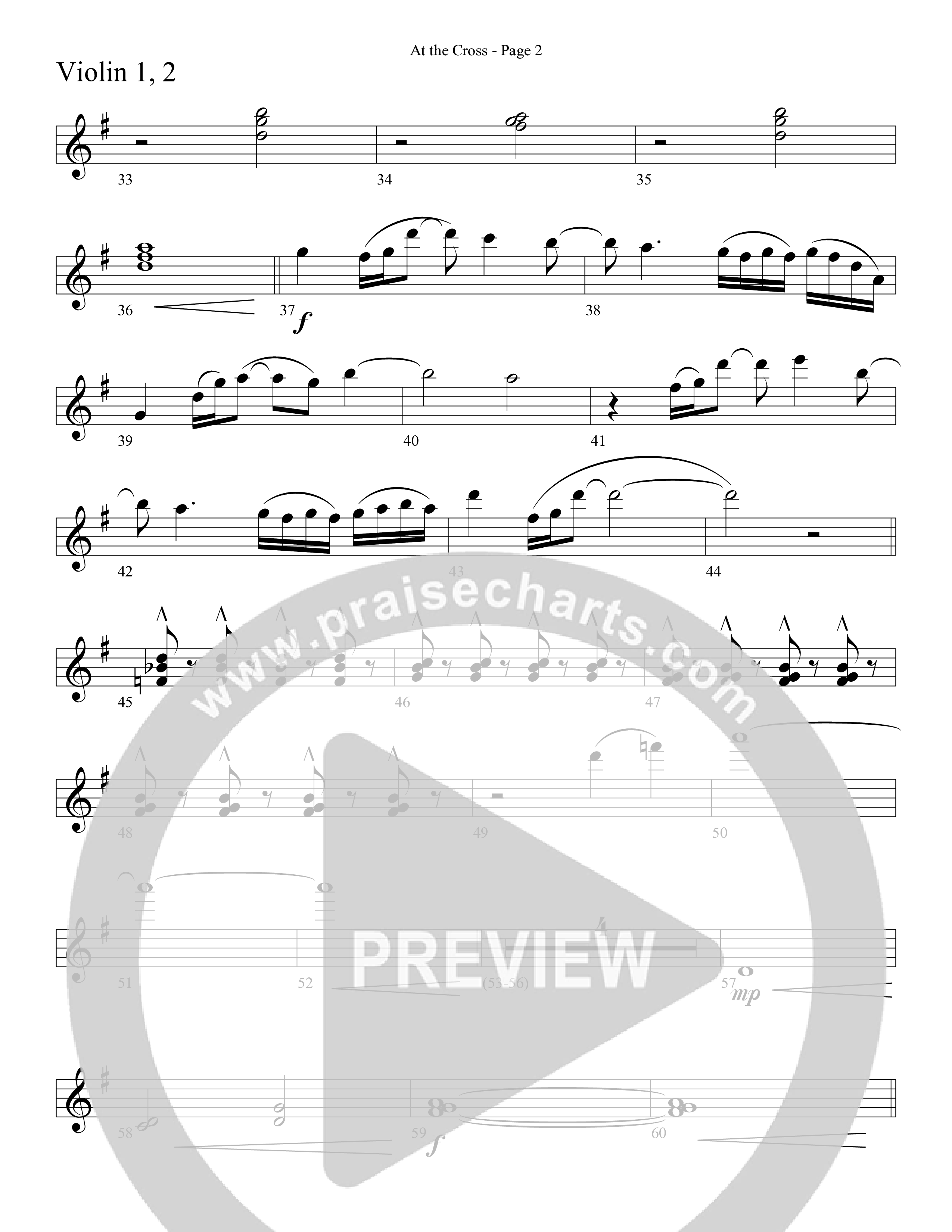 At the Cross (Choral Anthem SATB) Violin 1/2 (Word Music Choral)