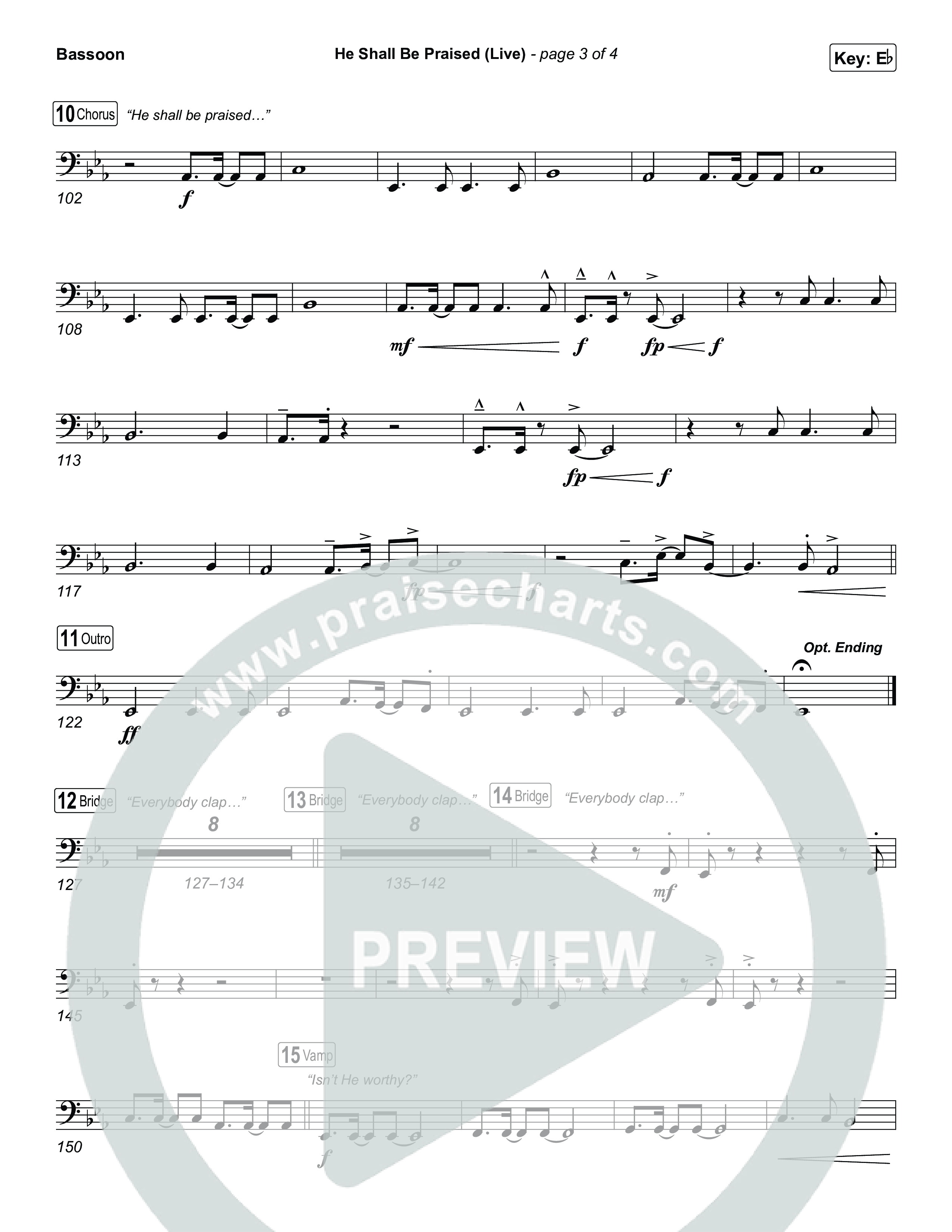 He Shall Be Praised (Live) Bassoon (The Belonging Co / David Dennis)