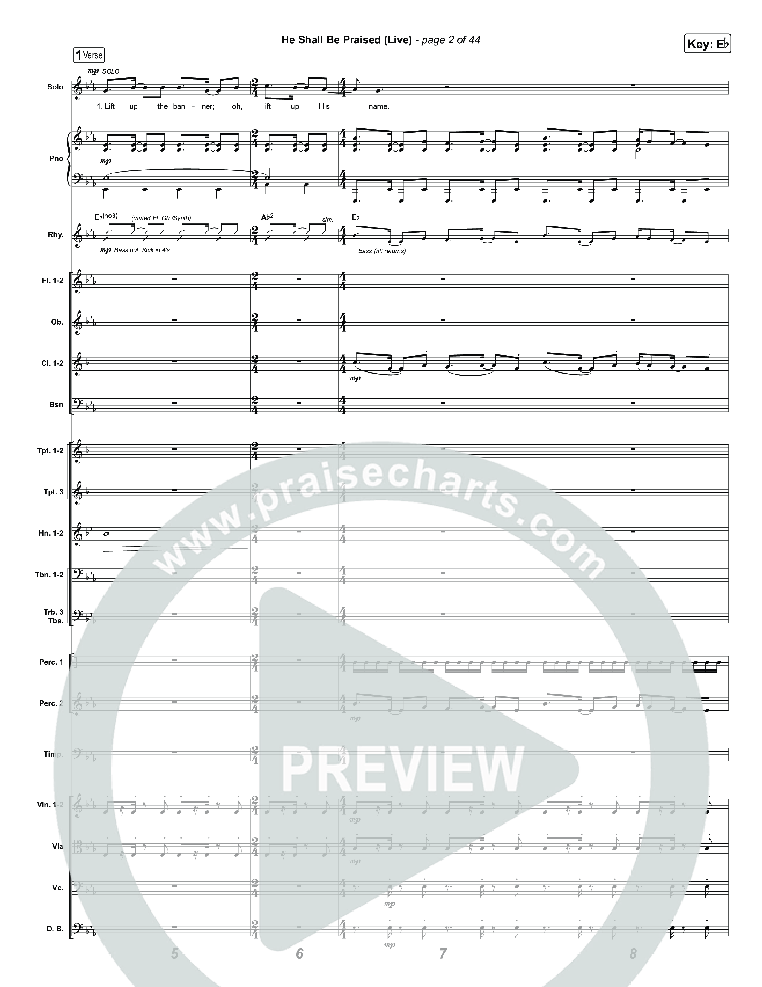 He Shall Be Praised (Live) Conductor's Score (The Belonging Co / David Dennis)
