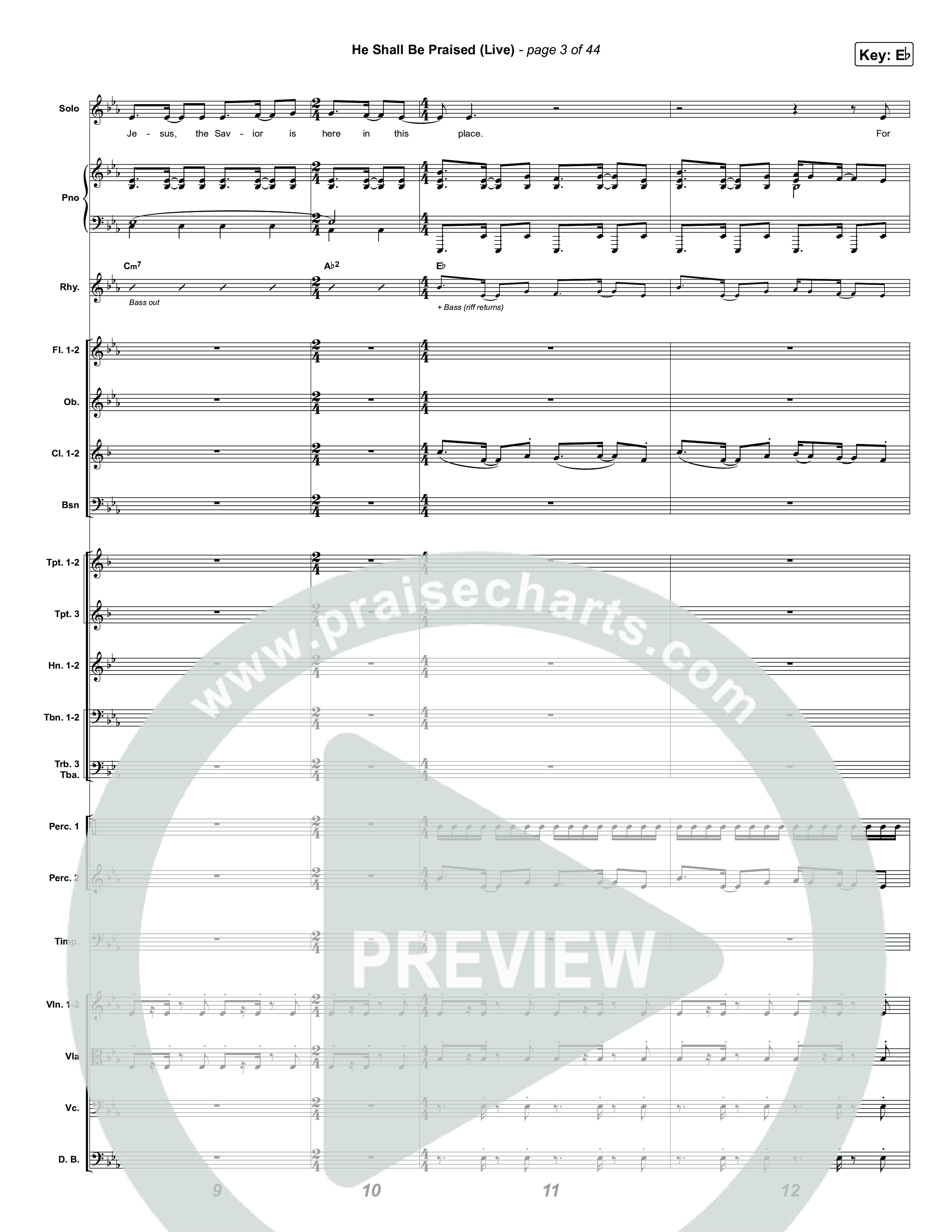 He Shall Be Praised (Live) Conductor's Score (The Belonging Co / David Dennis)