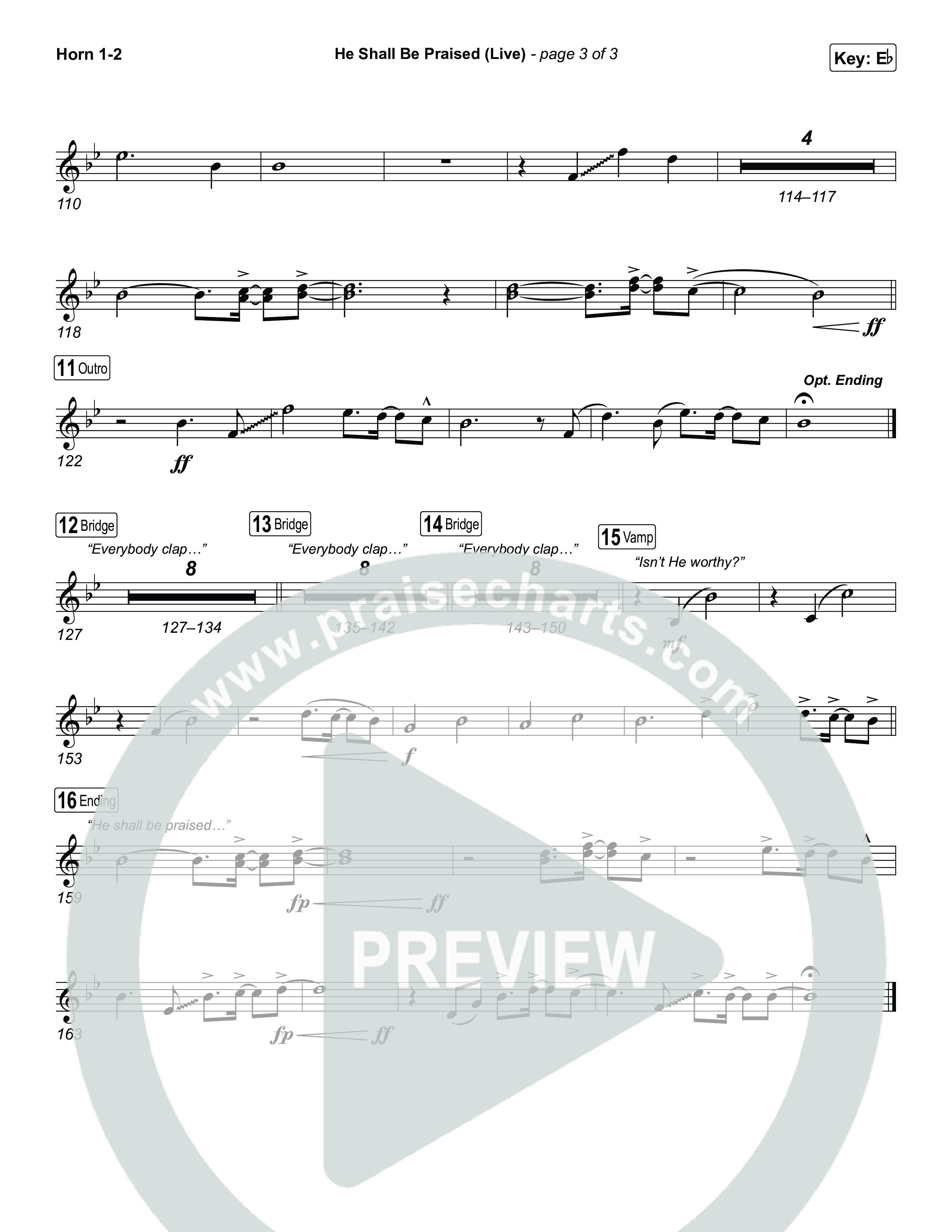 He Shall Be Praised (Live) French Horn 1,2 (The Belonging Co / David Dennis)