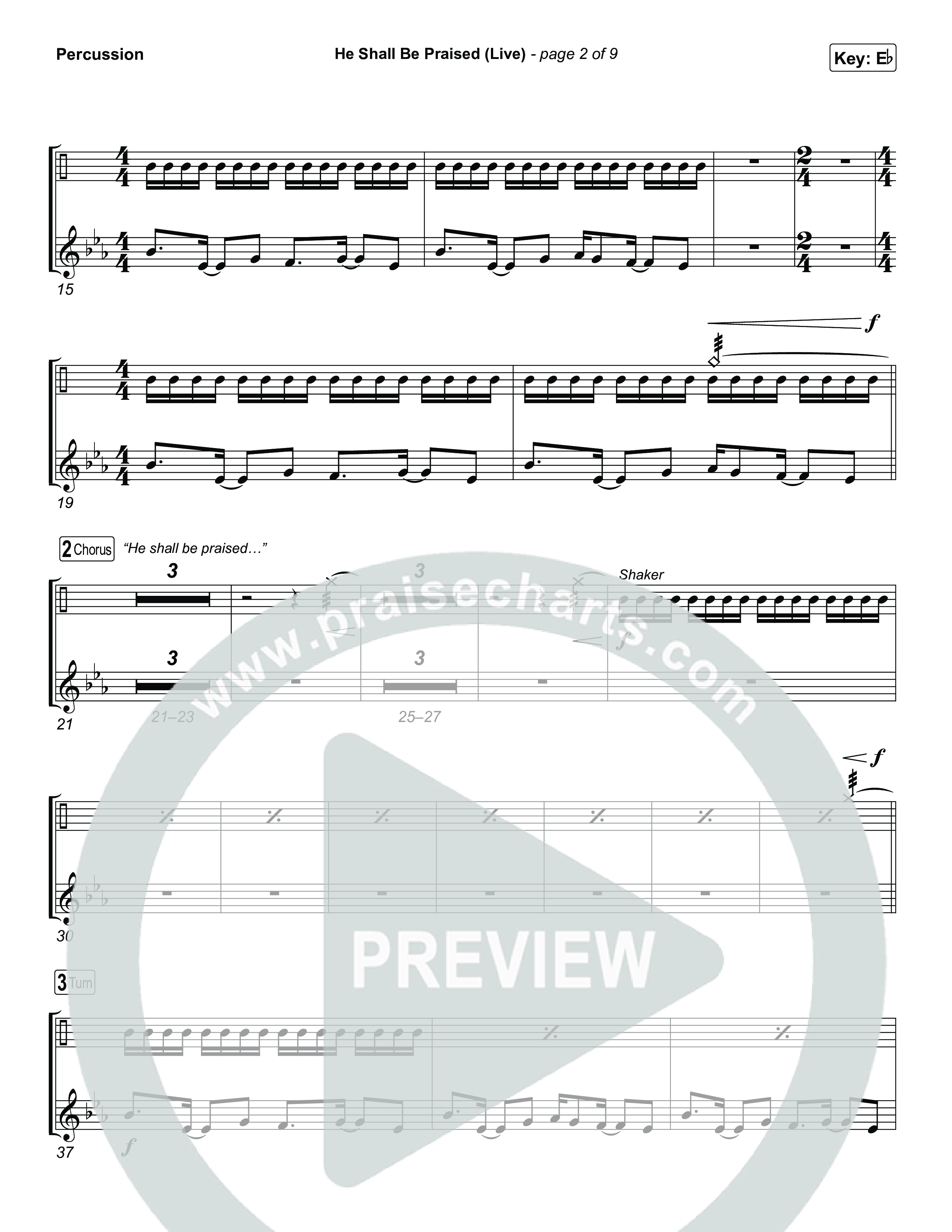 He Shall Be Praised (Live) Percussion (The Belonging Co / David Dennis)