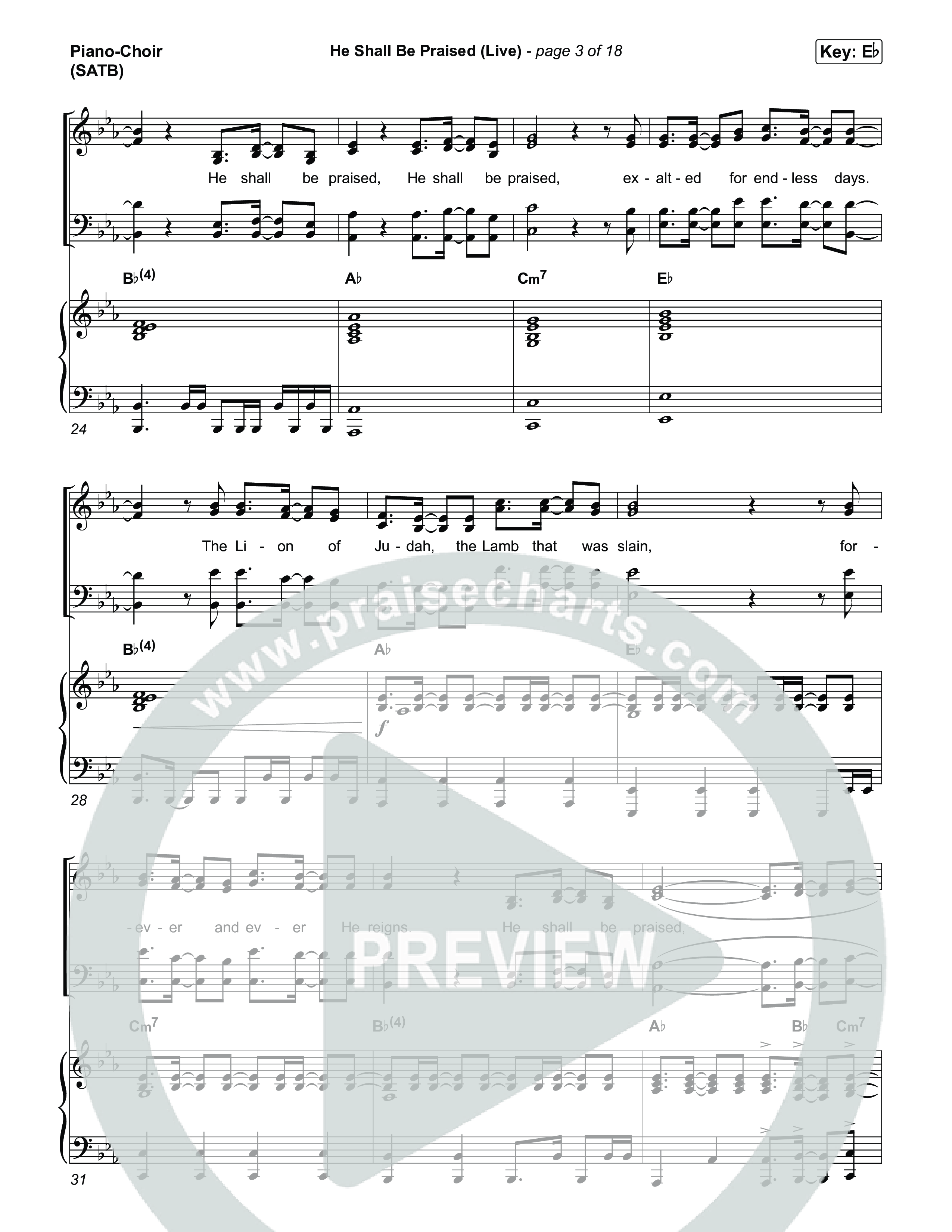 He Shall Be Praised (Live) Piano/Vocal Pack (The Belonging Co / David Dennis)
