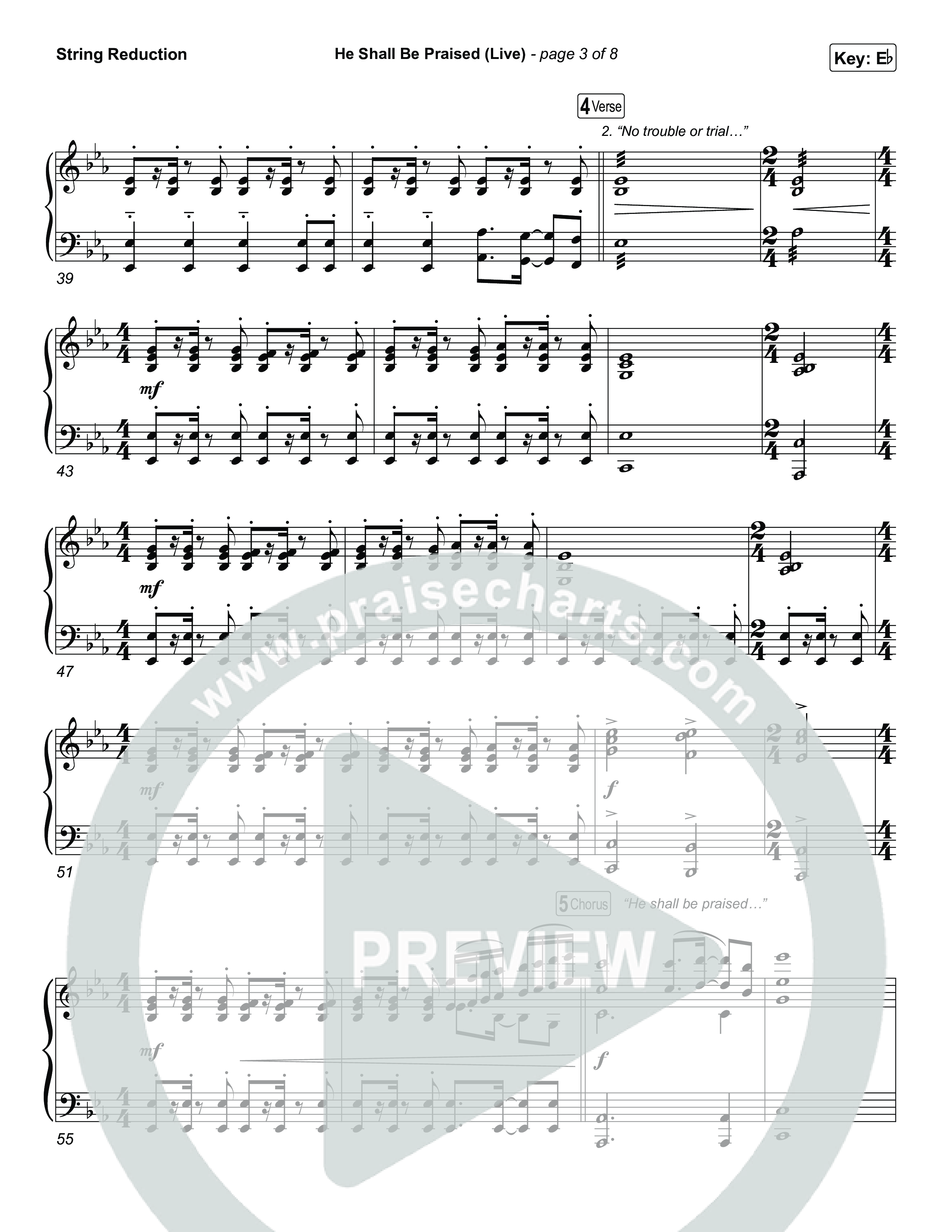 He Shall Be Praised (Live) String Reduction (The Belonging Co / David Dennis)