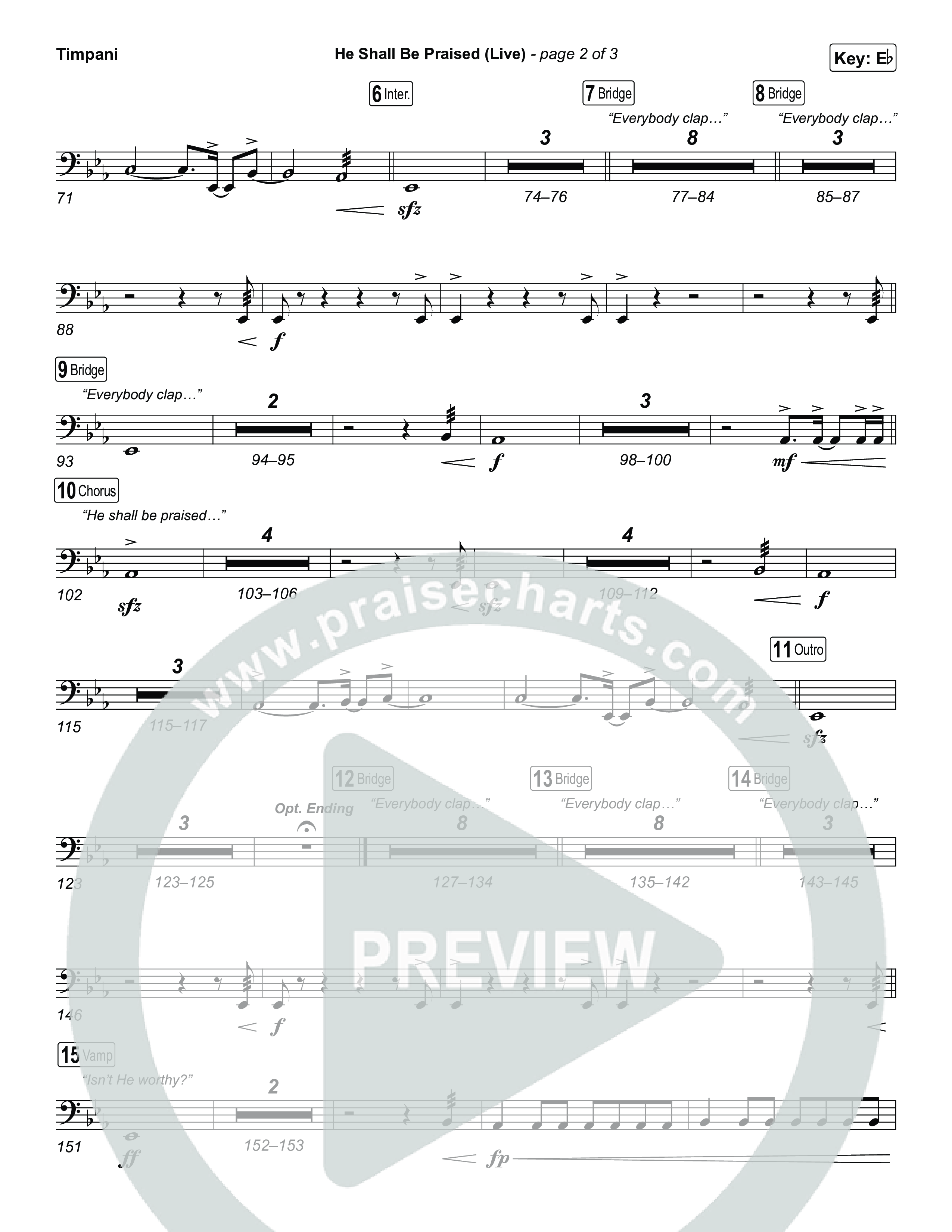 He Shall Be Praised (Live) Timpani (The Belonging Co / David Dennis)