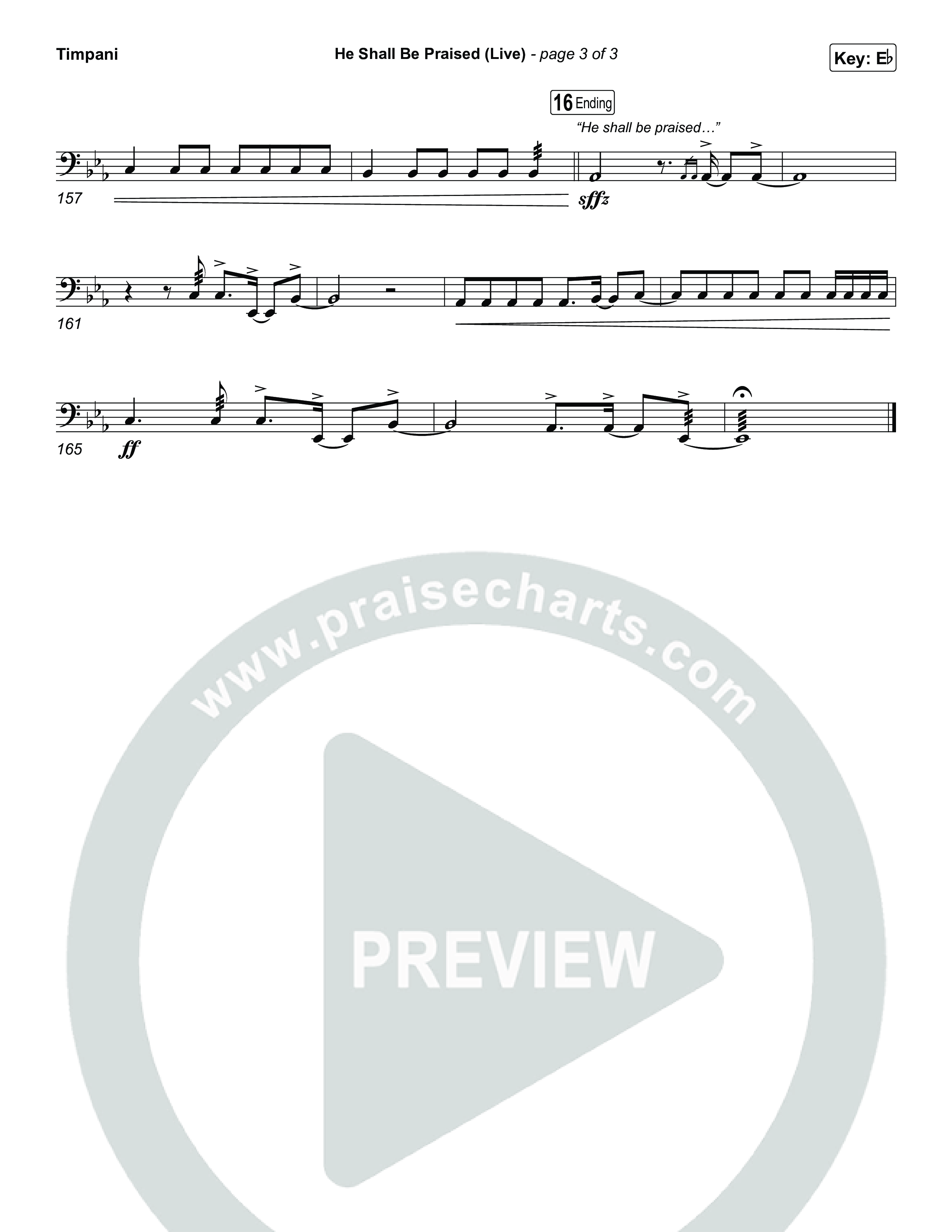 He Shall Be Praised (Live) Timpani (The Belonging Co / David Dennis)