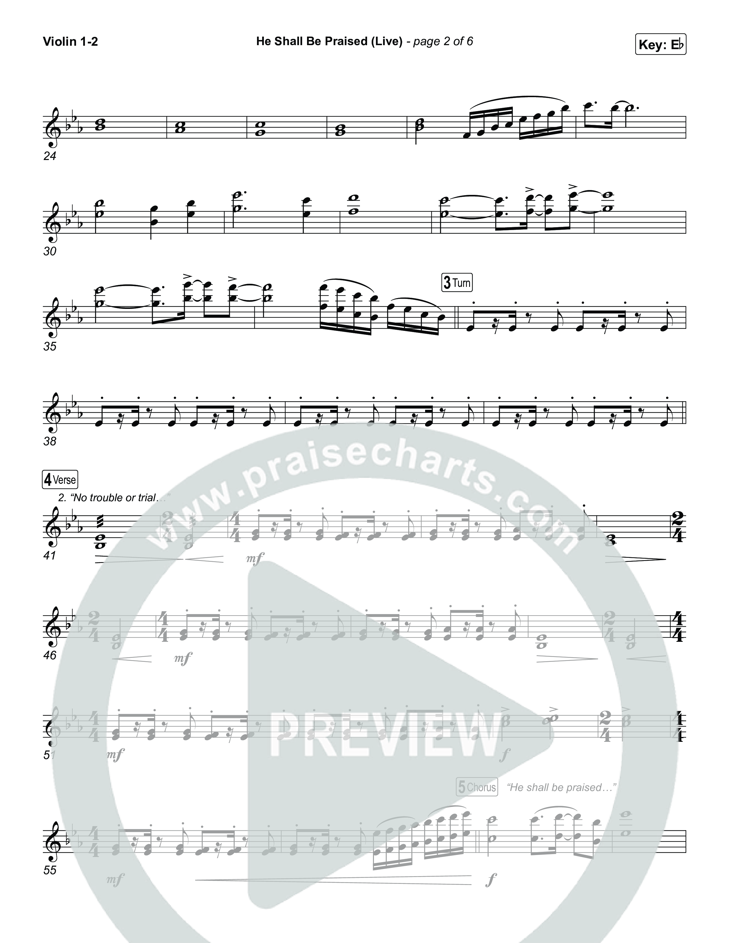 He Shall Be Praised (Live) String Pack (The Belonging Co / David Dennis)