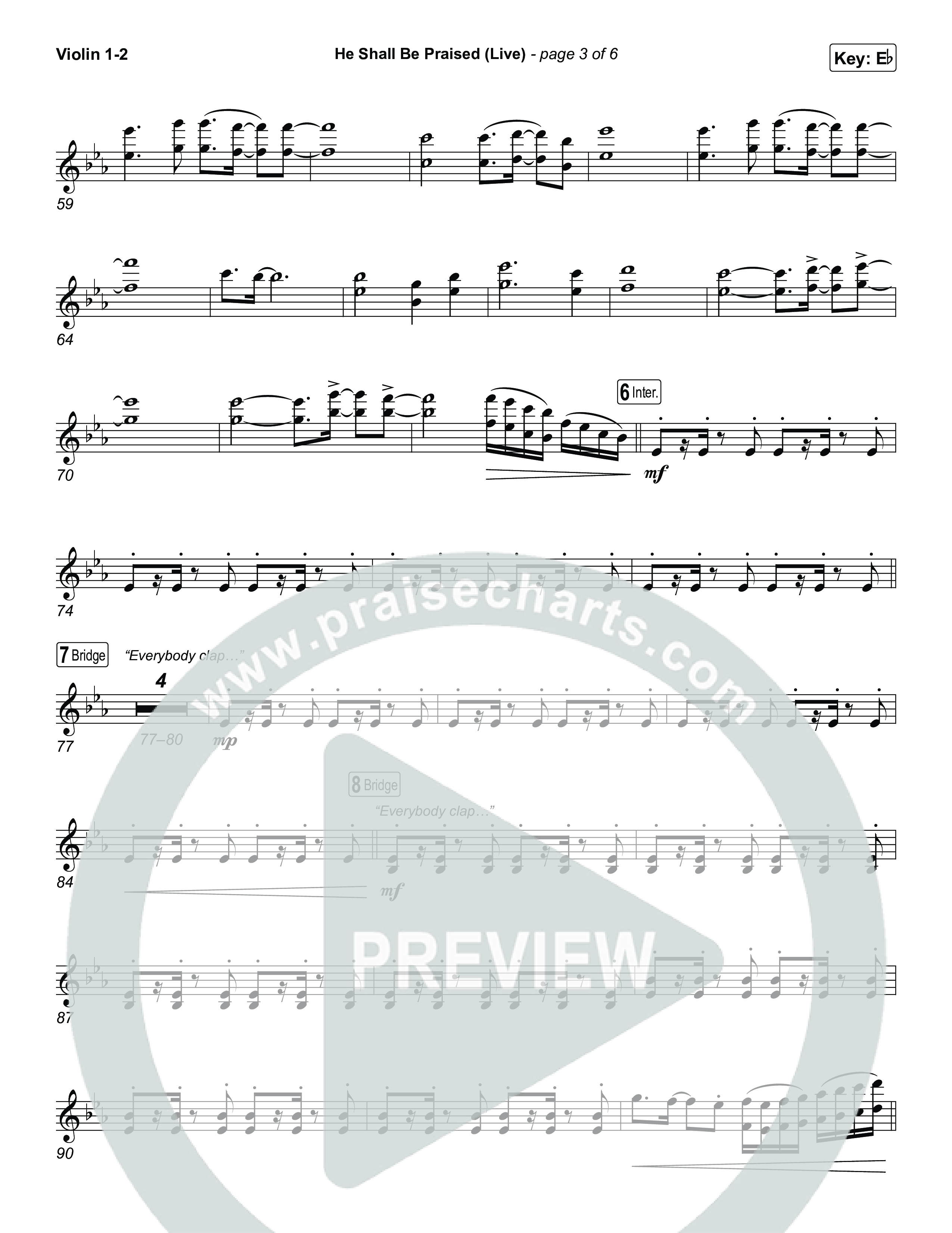 He Shall Be Praised (Live) String Pack (The Belonging Co / David Dennis)