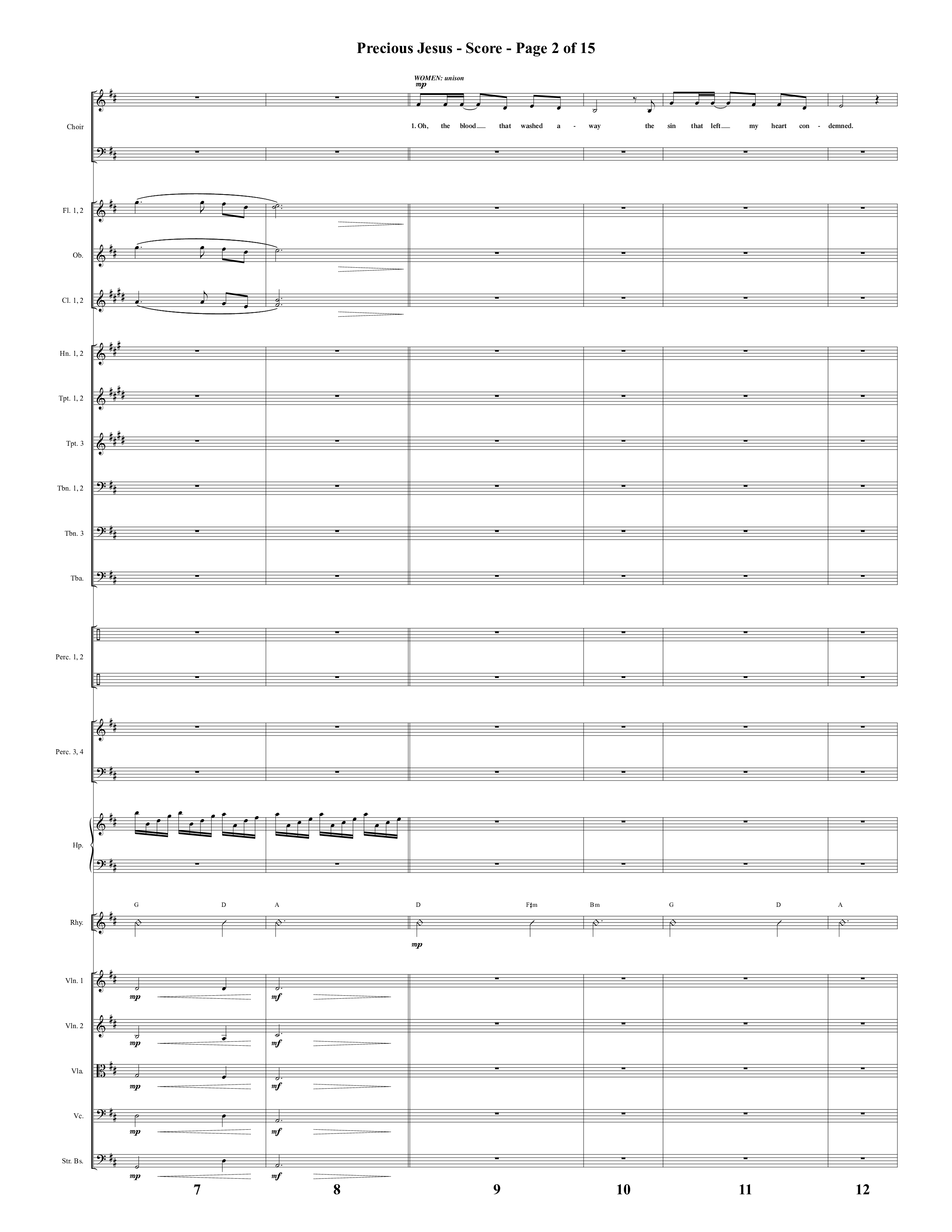 Precious Jesus (with Tis So Sweet To Trust In Jesus) (Choral Anthem SATB) Conductor's Score (Word Music Choral / Arr. Daniel Semsen)