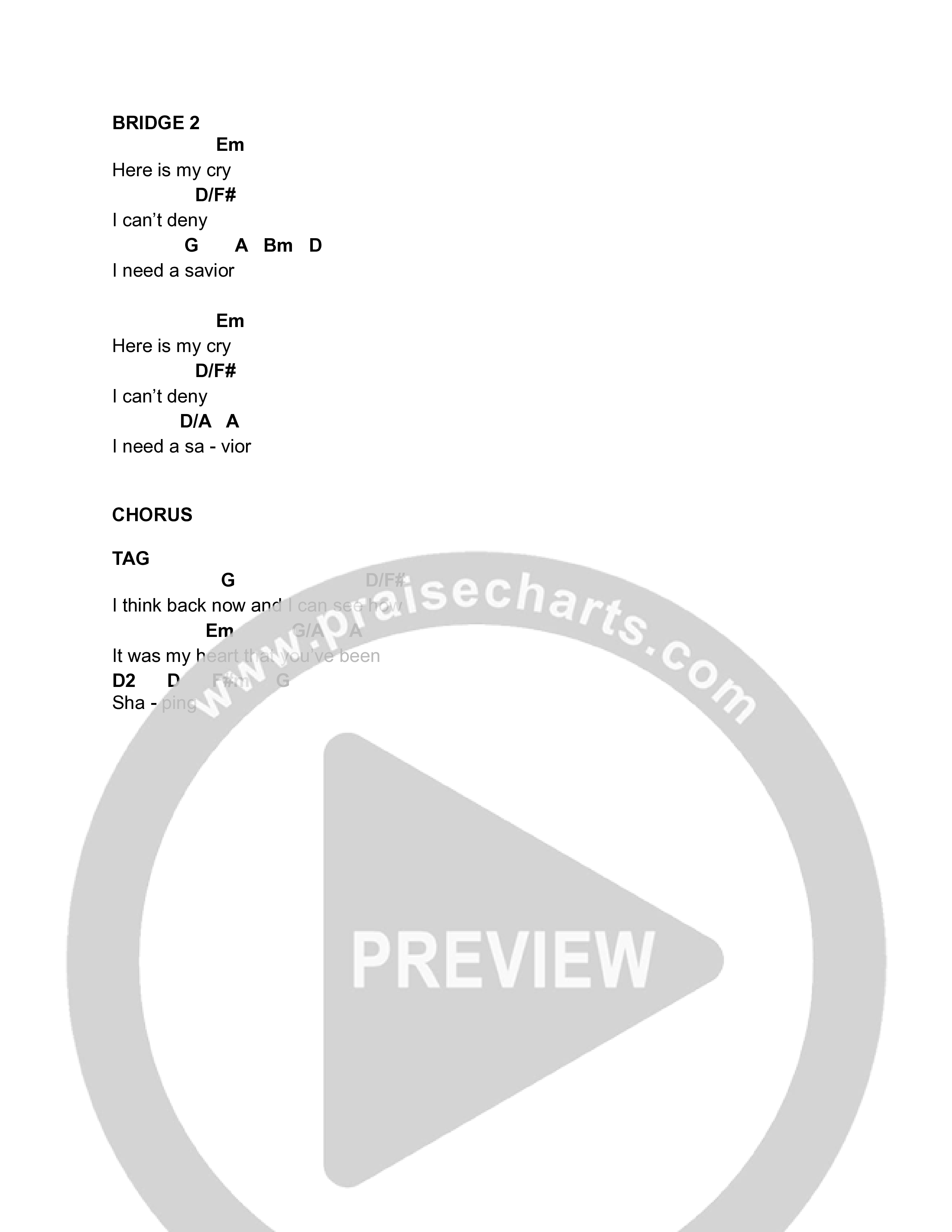 The Potter Chord Chart (CCV Music)