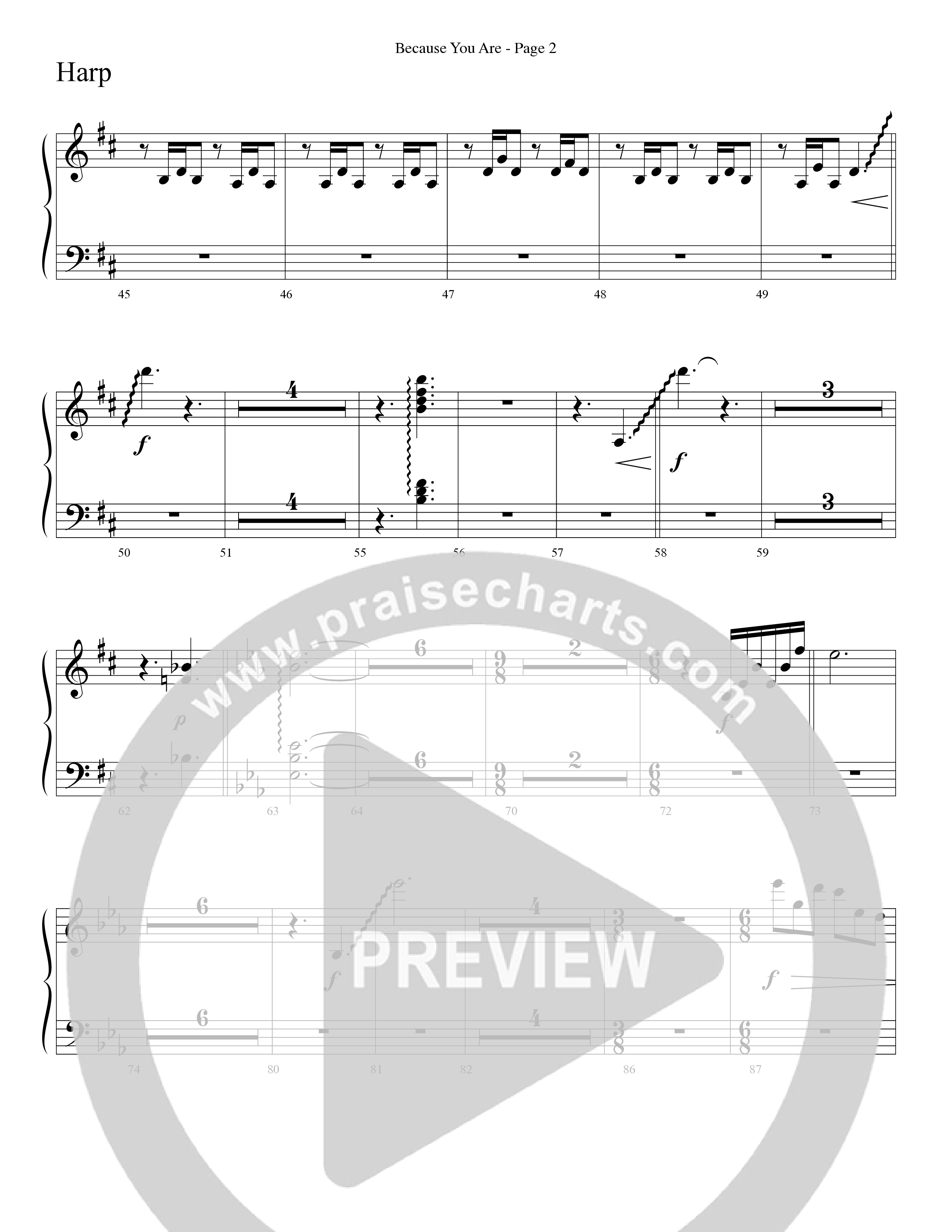Because You Are (Choral Anthem SATB) Harp (Word Music Choral / Arr. Phillip Keveren)