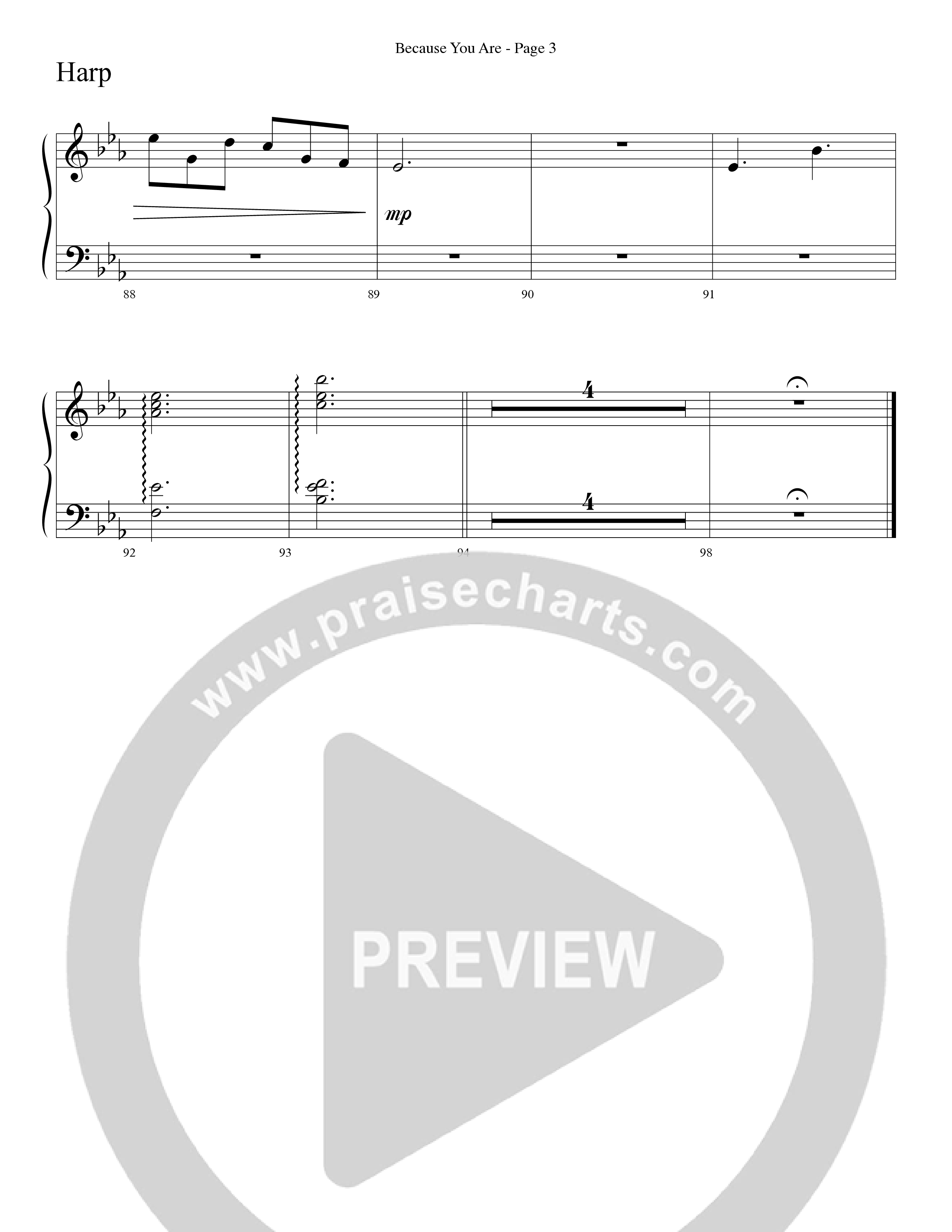 Because You Are (Choral Anthem SATB) Harp (Word Music Choral / Arr. Phillip Keveren)