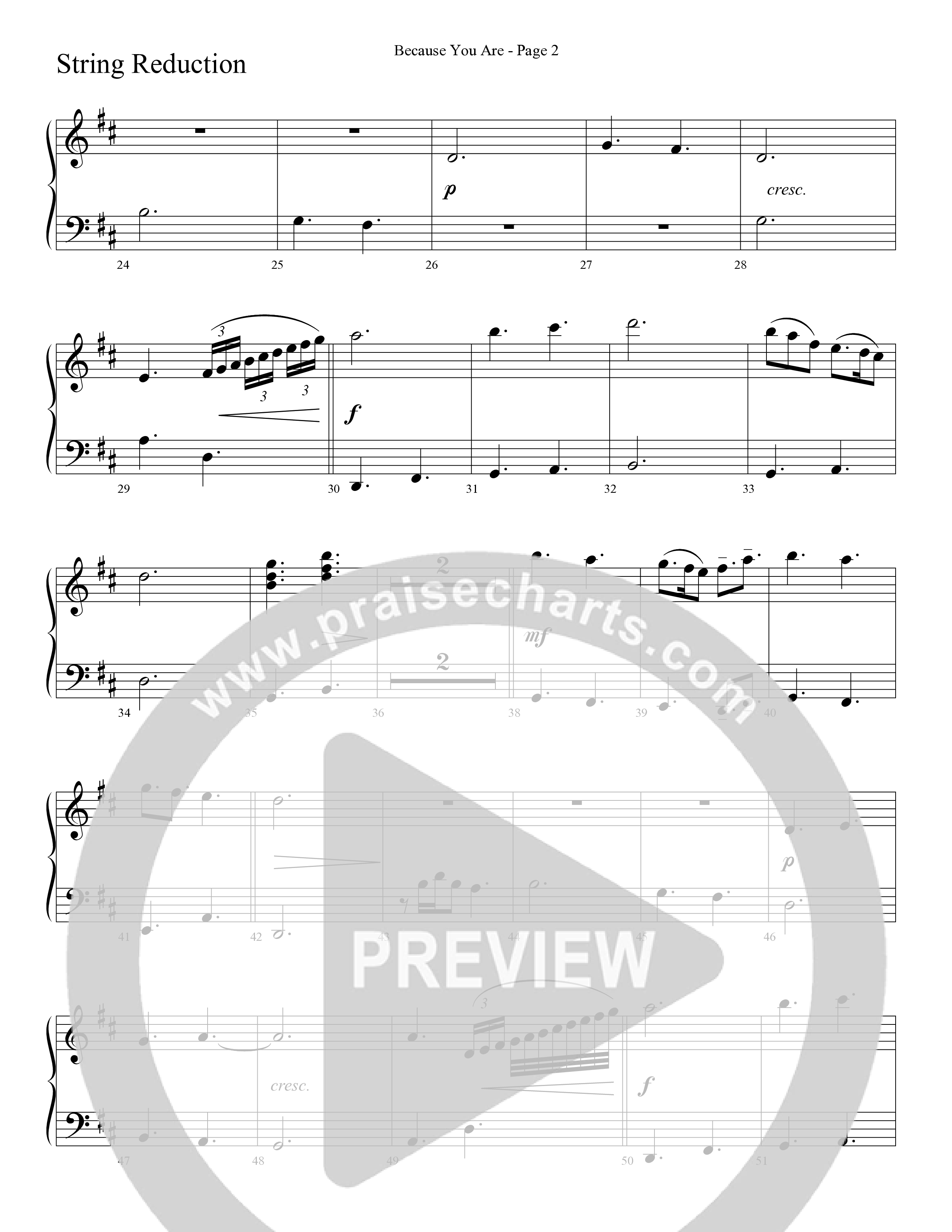Because You Are (Choral Anthem SATB) String Reduction (Word Music Choral / Arr. Phillip Keveren)