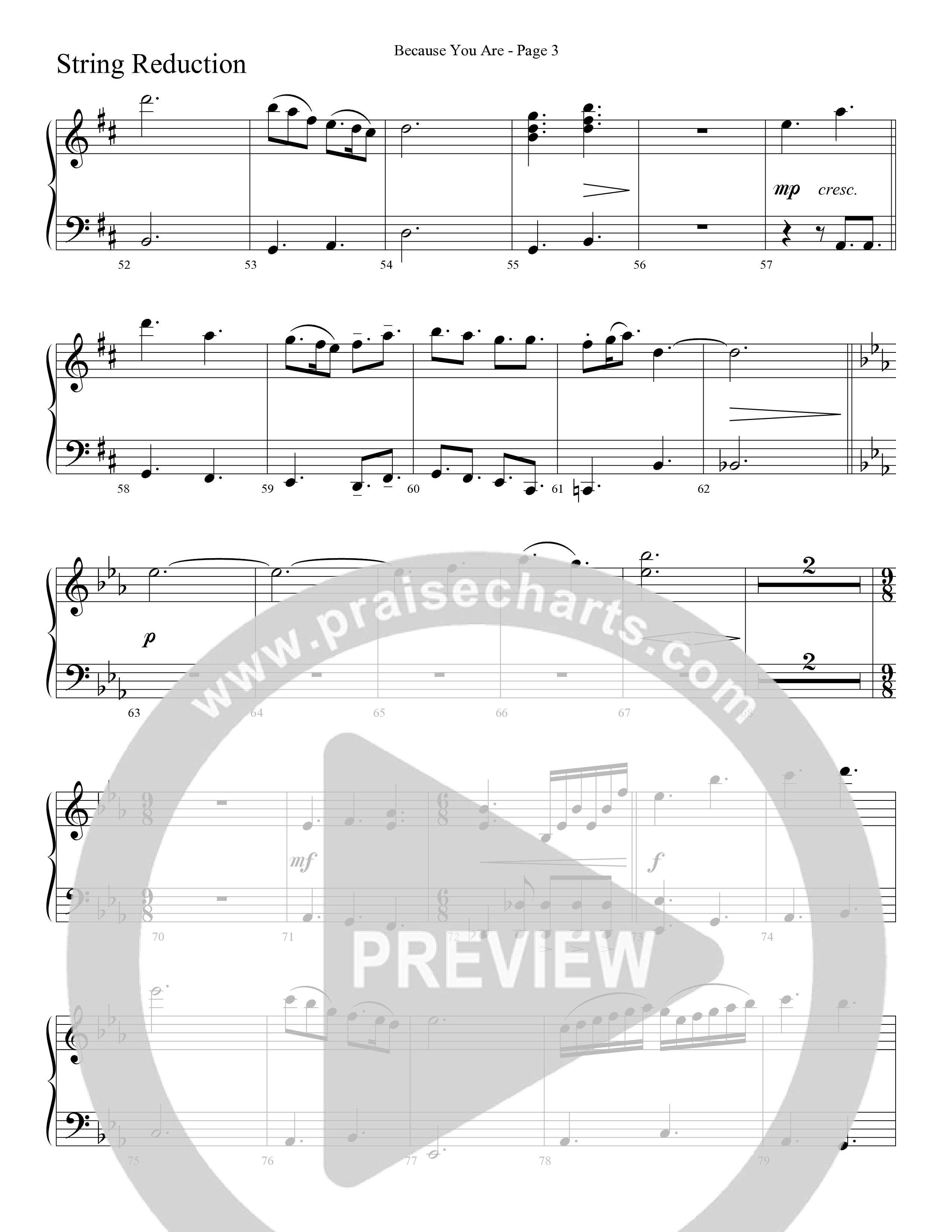 Because You Are (Choral Anthem SATB) String Reduction (Word Music Choral / Arr. Phillip Keveren)