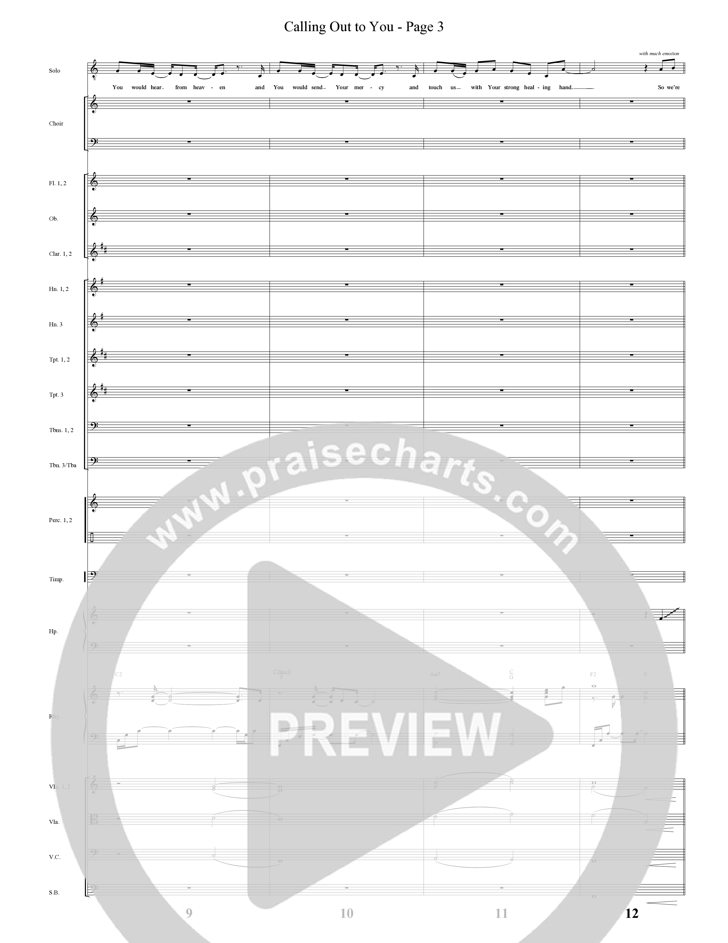 Calling Out To You (Choral Anthem SATB) Orchestration (Word Music Choral / Arr. Gary Rhodes)
