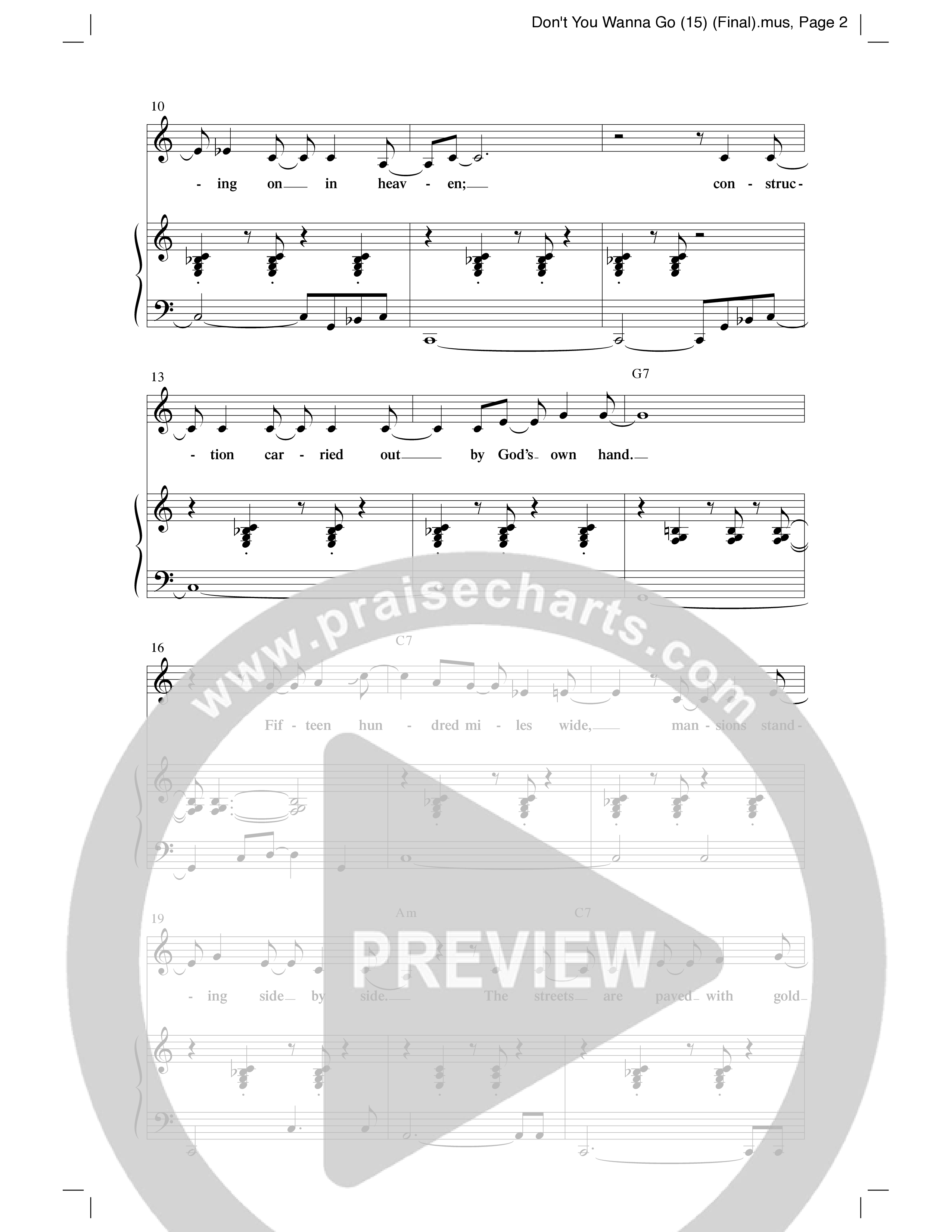 Don't You Wanna Go (Choral Anthem SATB) Anthem (SATB/Piano) (Word Music Choral / Arr. Russell Mauldin)