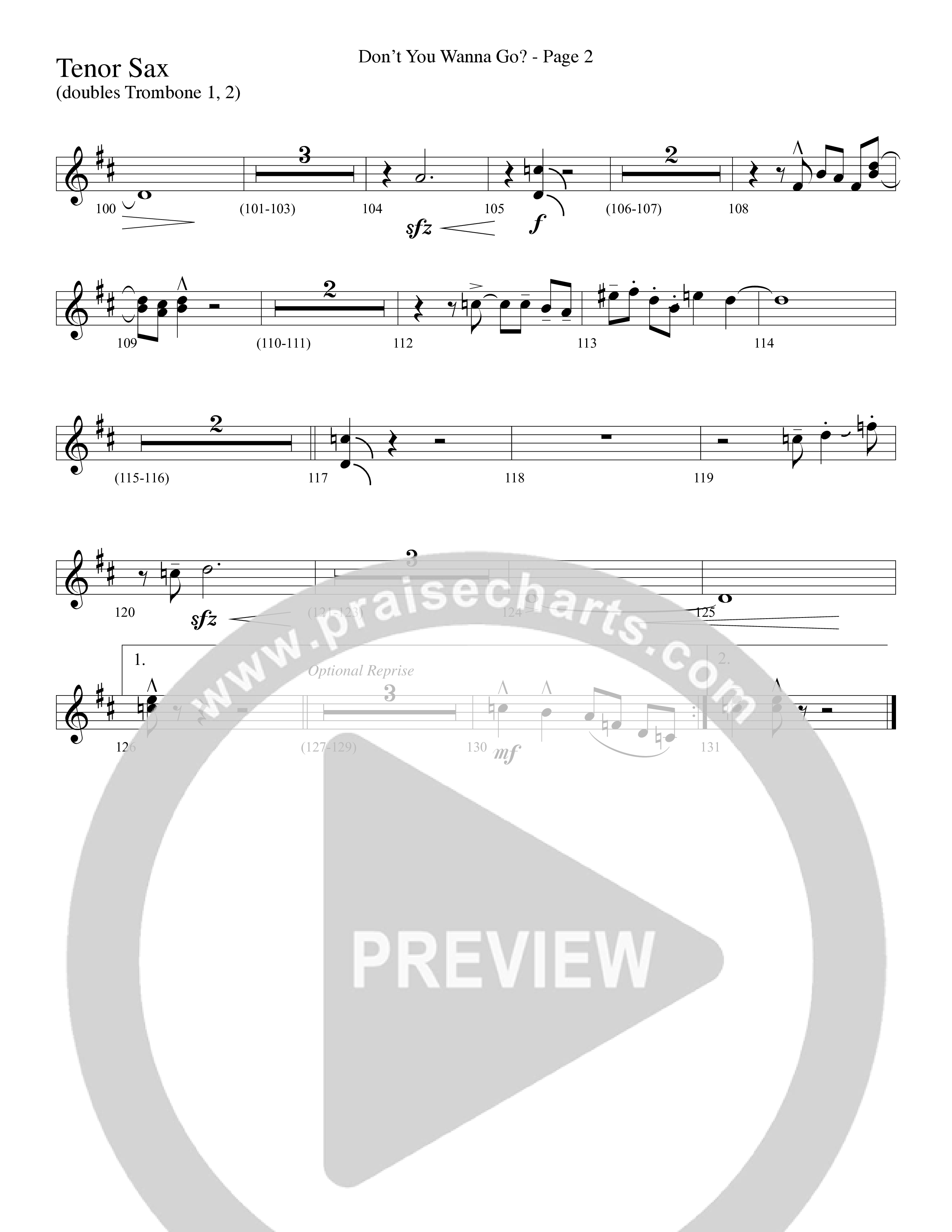 Don't You Wanna Go (Choral Anthem SATB) Tenor Sax/Baritone T.C. (Word Music Choral / Arr. Russell Mauldin)